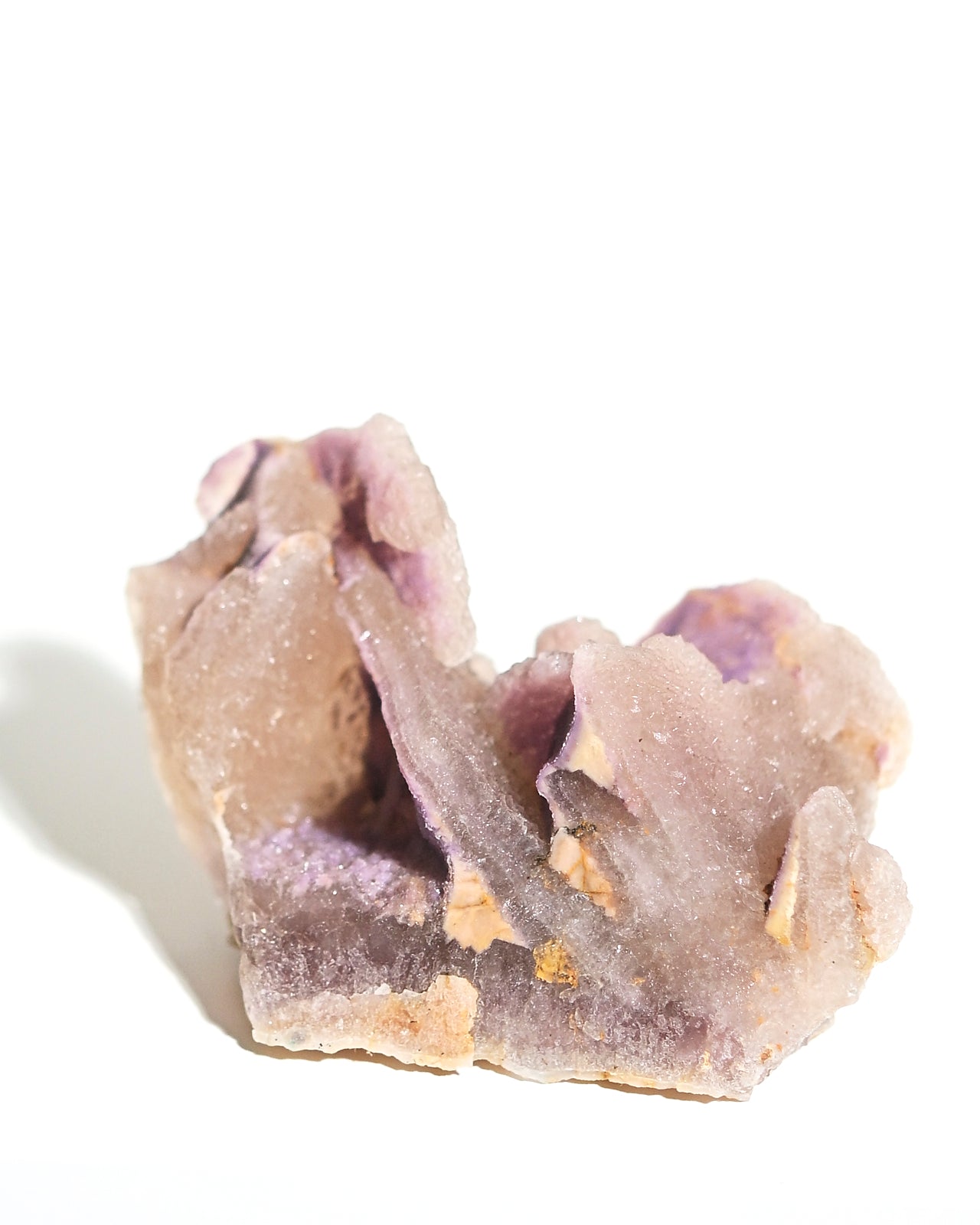 Natural Purple Fluorite with Druzy Quartz and Muscovite - Healing Crystal for Meditation, Energy Work & Home Decor