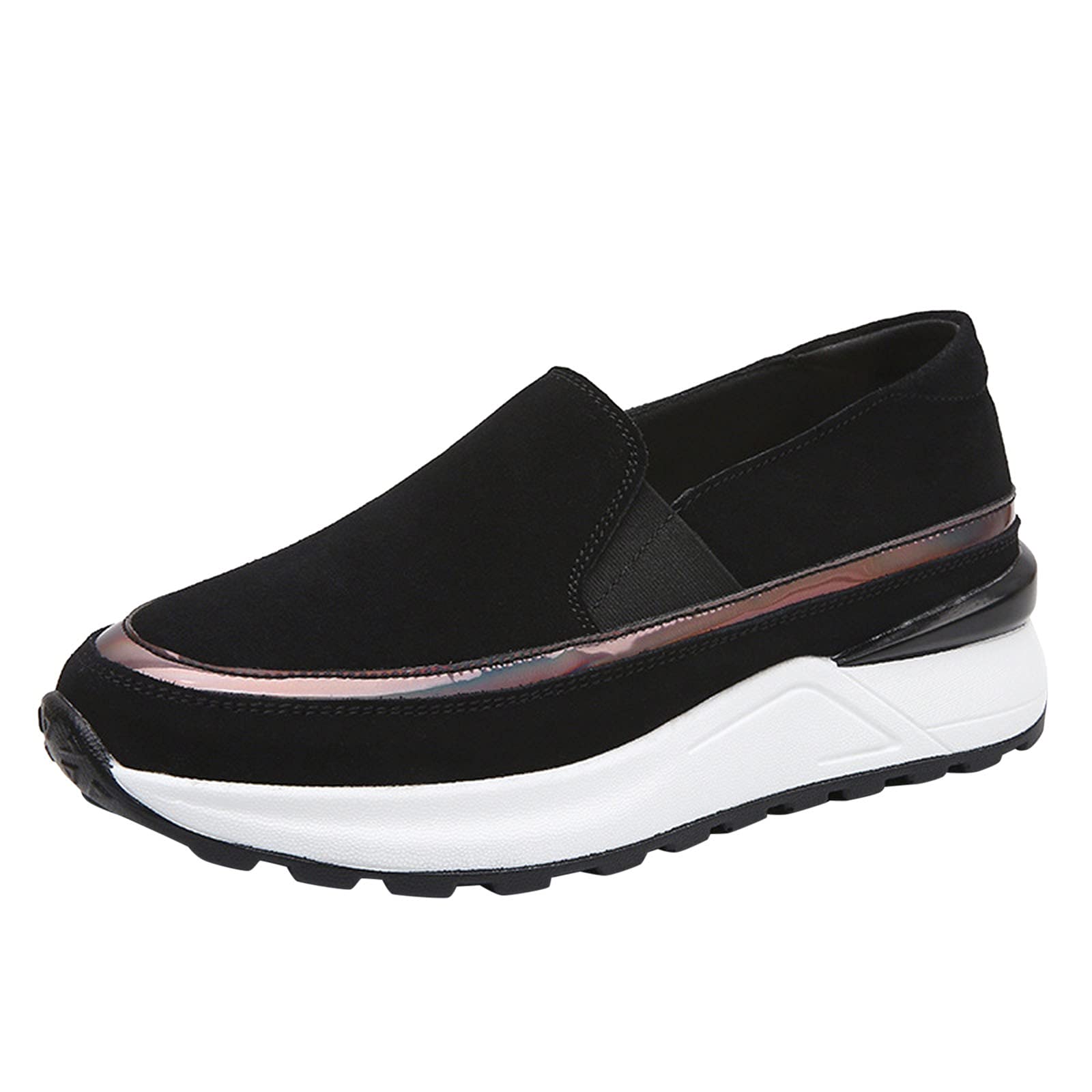 Women's Breathable Slip-On Casual Sneakers - Comfortable Flats for Outdoor & Leisure Wear - Size 9 - Perfect for Walking, Travel & Everyday Comfort
