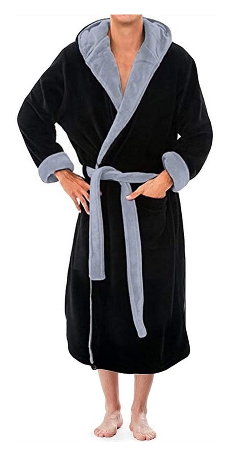 Premium Unisex Cotton Terry Bathrobe - Super Soft & Absorbent Toweling Robe for Women & Men - Black Medium - Perfect for Spa, Lounge & Post-Shower Comfort