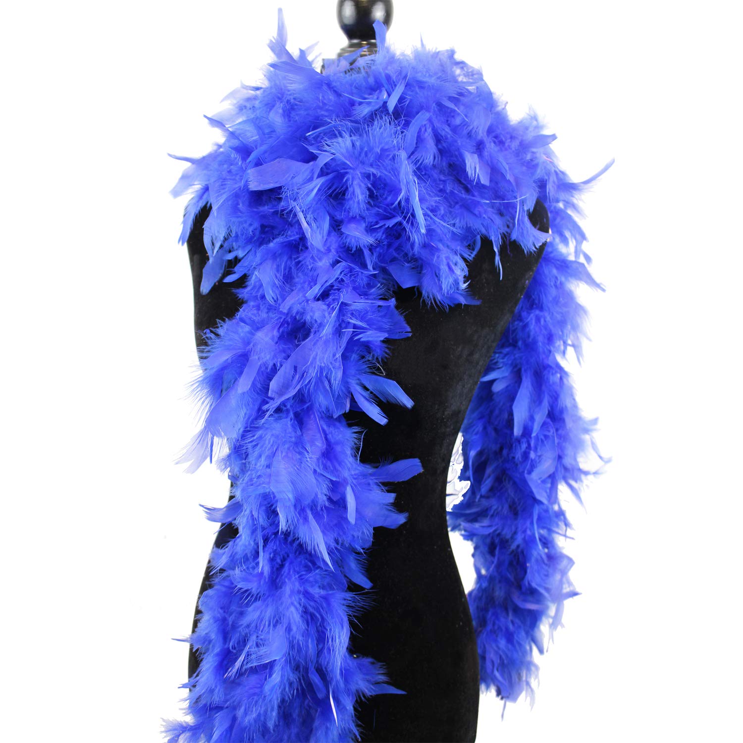 Royal Blue Turkey Chandelle Feather Boa - 74