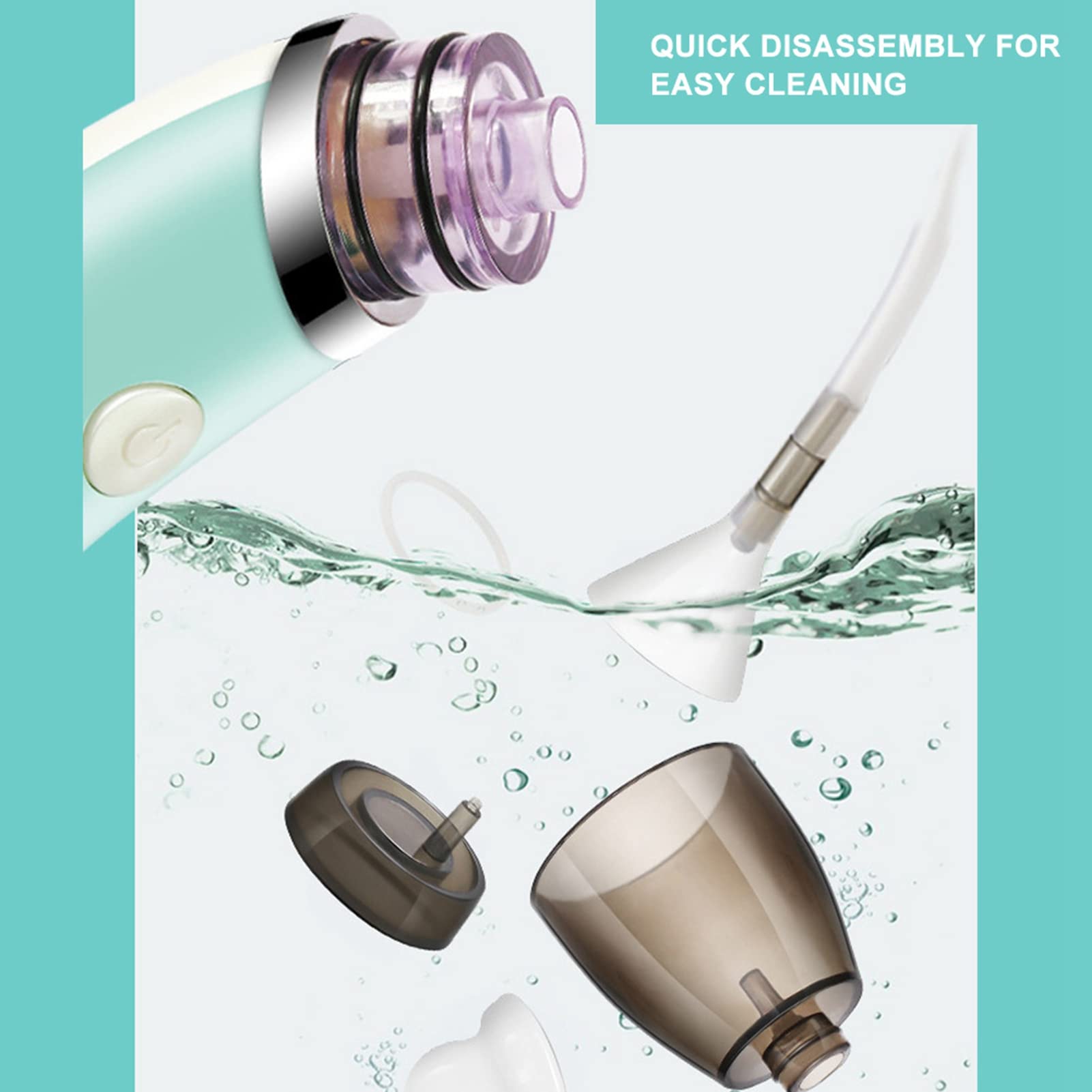 HEEPDD Electric Baby Nasal Aspirator - 5-Speed Adjustable Nose Sucker with Anti-Backflow Design | Safe Ear & Nose Cleaner for Newborns & Toddlers | Perfect for Congestion Relief & Daily Baby Care