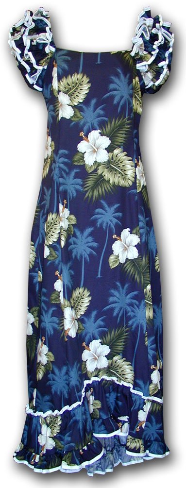 Pacific Legend Hawaiian Muumuu Dress - Floral Hibiscus Print Long Island Style Maxi Dress for Women | Perfect for Beach Vacation, Luau Party & Summer Getaway