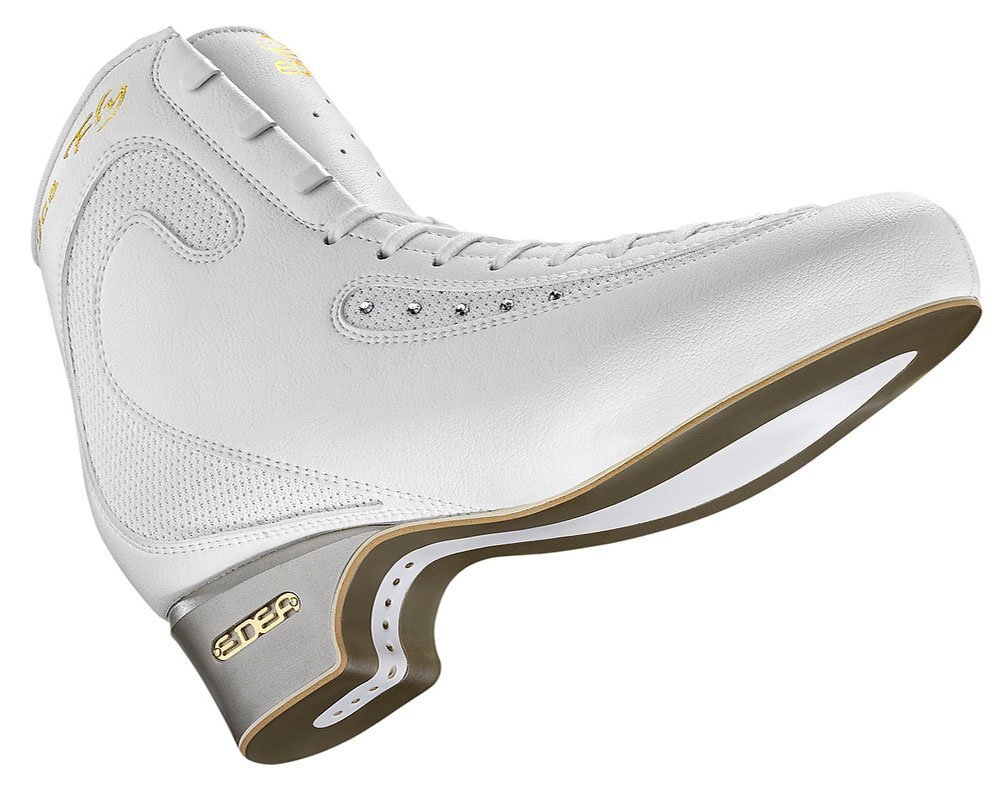 Edea Ice Fly Figure Skates for Women & Men - Premium White Ice Skating Boots for Professional & Recreational Skating