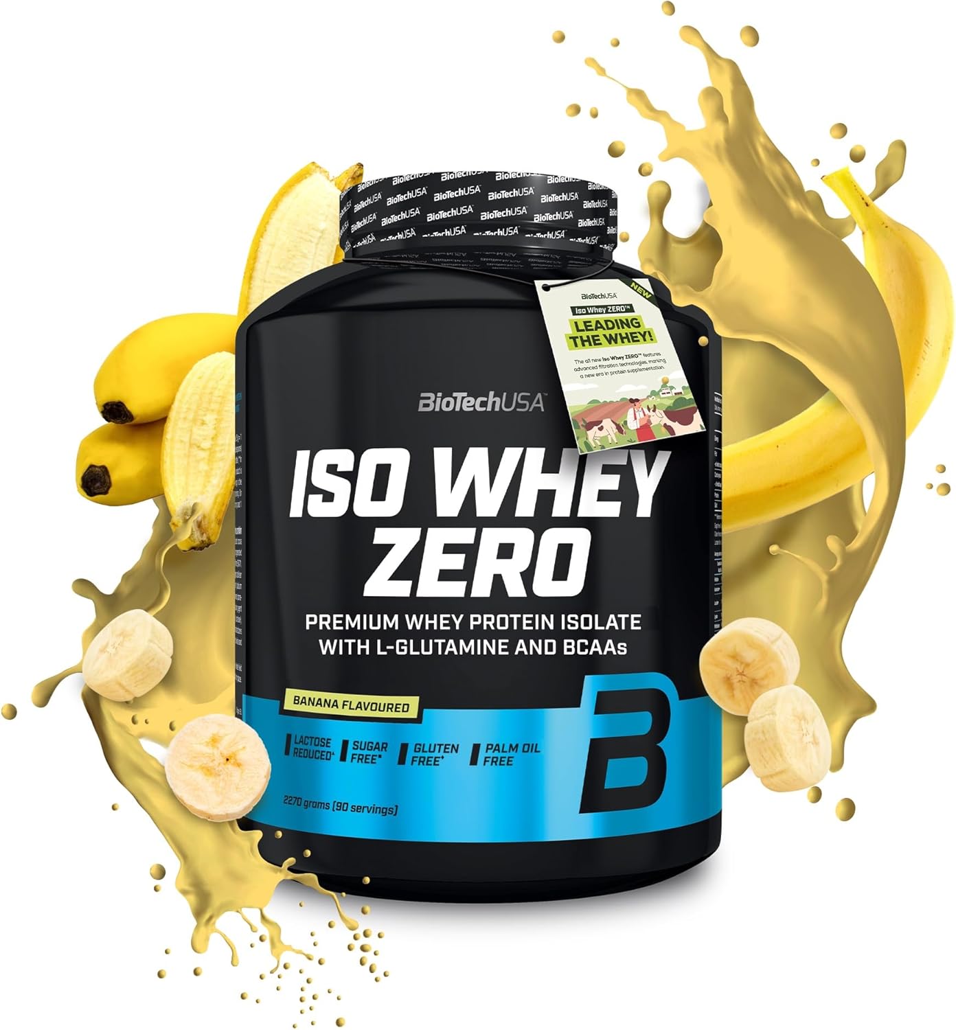 BioTechUSA Iso Whey Zero 2.27kg (5lbs) Premium Protein Powder - Low Carb, Lactose Free Whey Isolate for Muscle Recovery & Growth - Perfect for Post-Workout, Weight Loss & Fitness Enthusiasts