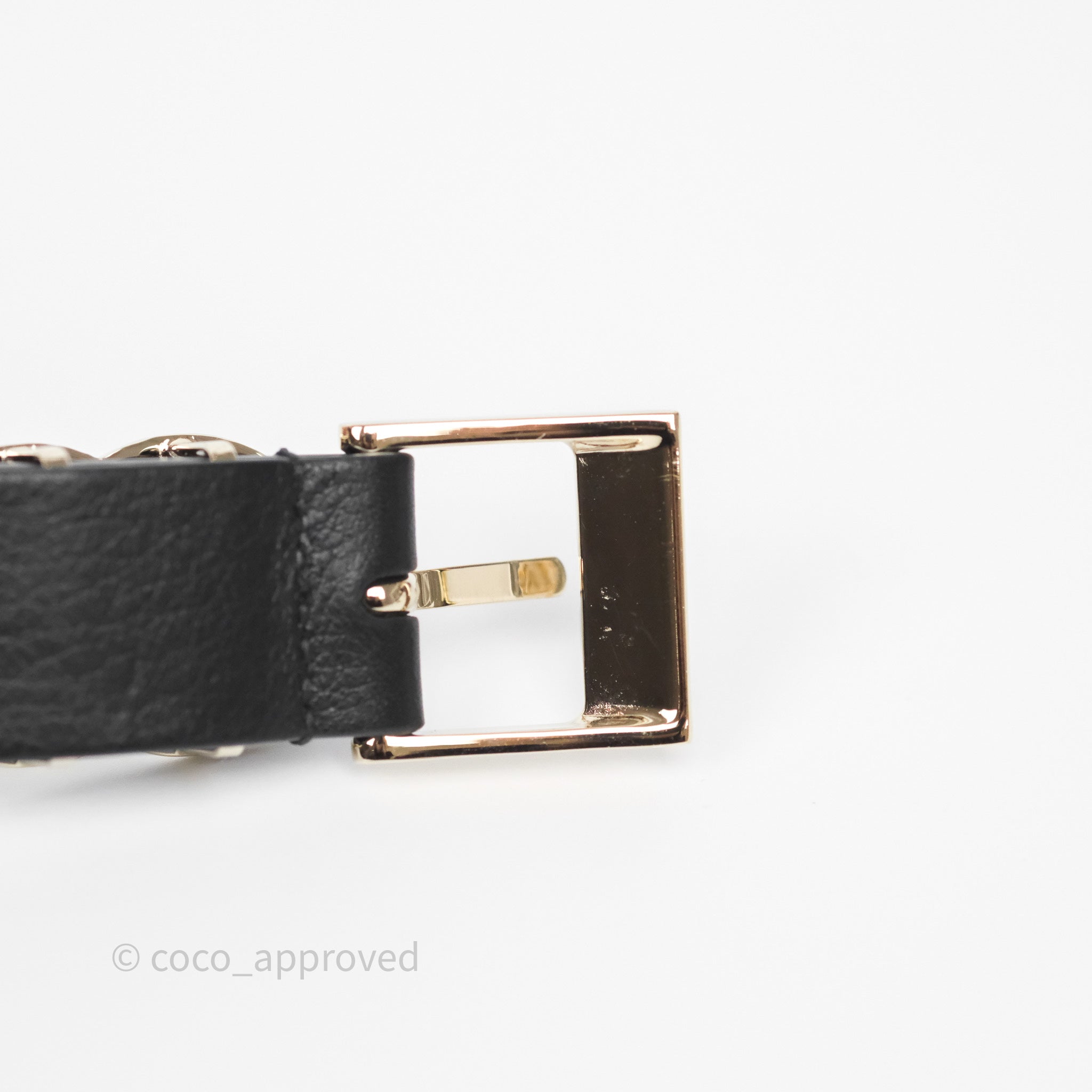 Chanel CC Woven Chain Black Leather Belt with Gold Hardware - Luxury Women's Fashion Accessory for Parties & Formal Events