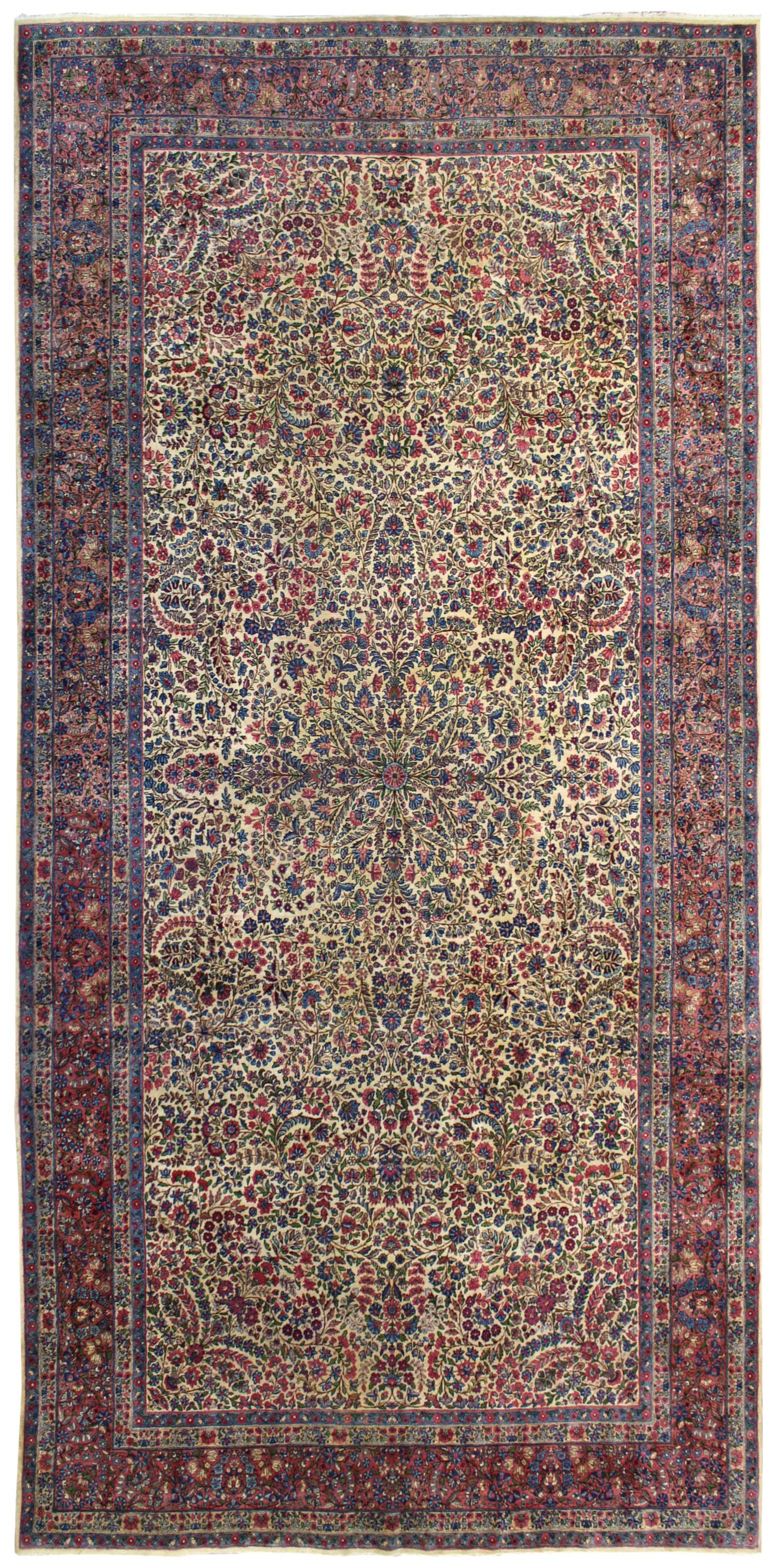 Handwoven Antique Kerman Persian Rug - Traditional Oriental Carpet JF8455 for Living Room, Bedroom & Home Decor