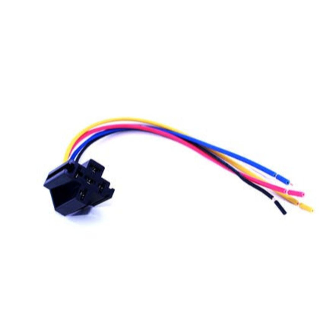 CRUX REL SOC Relay Socket with Leads - 8 Pin 10A 250VAC DIN Rail Mount for Industrial Automation & Control Systems | Perfect for HVAC, Machinery & Electrical Panels
