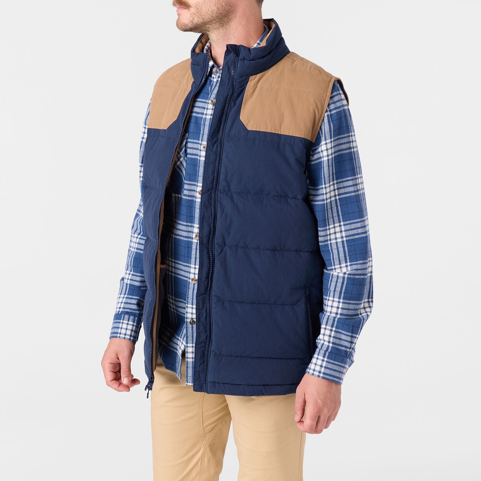 Ryker Peak Down Vest for Men - Lightweight Warm Puffer Jacket for Outdoor Hiking & Winter Travel - Water-Resistant Insulated Coat for Camping, Skiing & Cold Weather Activities