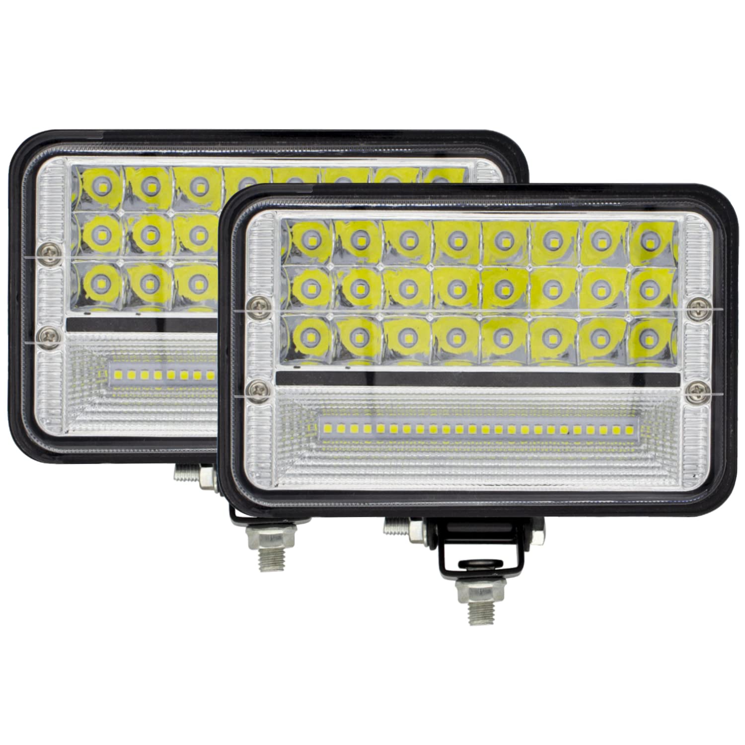 2PCS 6.7 Inch LED Tractor Lights - Combo Beam Driving & Auxiliary Lights for Tractor, Truck, UTV, ATV, Golf Cart & Off-Road Vehicles | Waterproof Work Lights for Farming, Construction & Night Driving