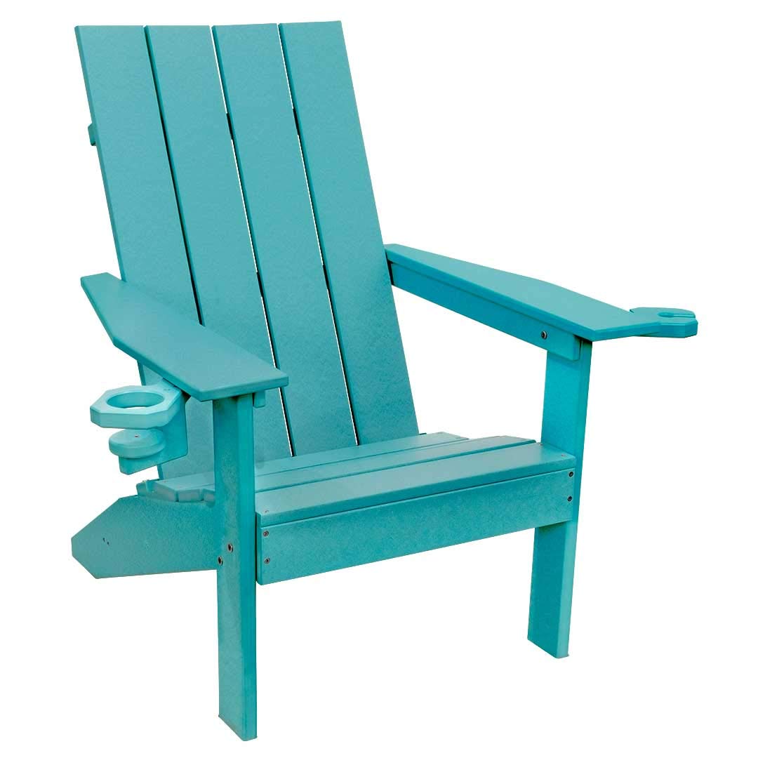Premium Creek Side Adirondack Chair - Weather-Resistant Outdoor Furniture in Aruba Blue - Perfect for Patio, Garden, and Lakeside Relaxation