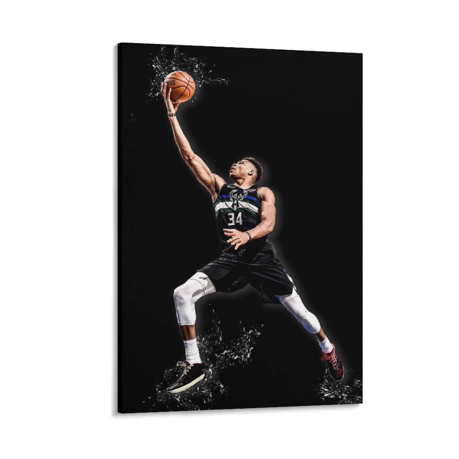 Giannis Antetokounmpo Basketball Poster - 24x36 inch (60x90cm) Premium Wall Art Print - Perfect for Bedroom, Living Room, Game Room & Sports Fan Gifts