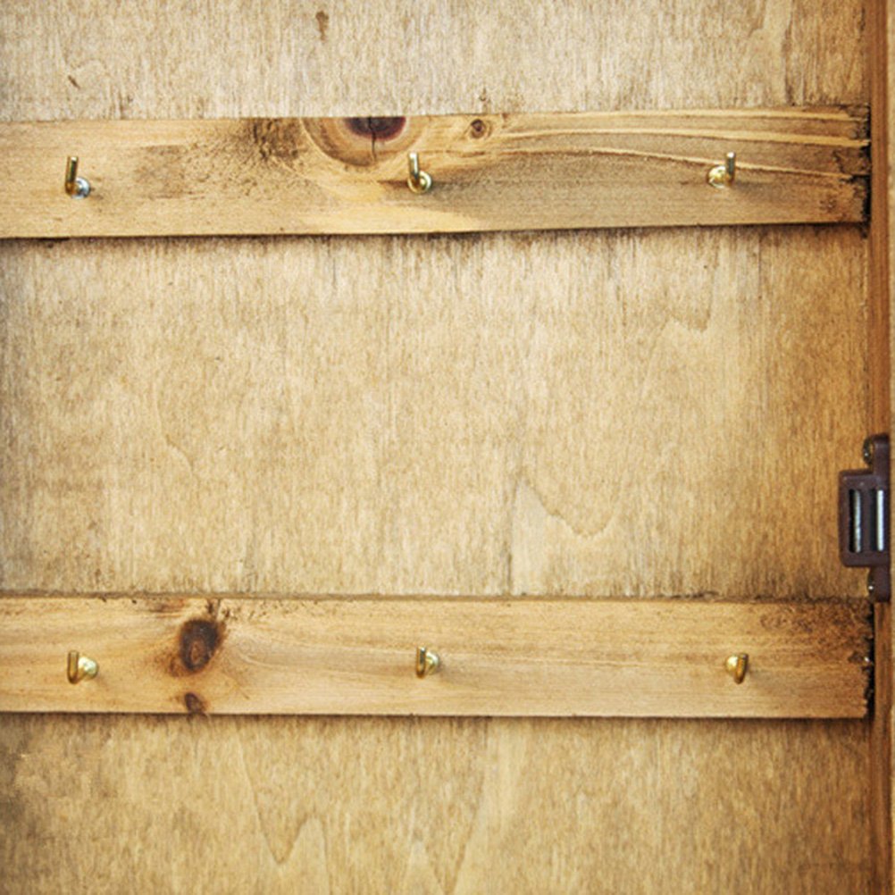 Wooden Wall Mounted Key Cabinet with Carvings - Perfect for Home & Office Organization