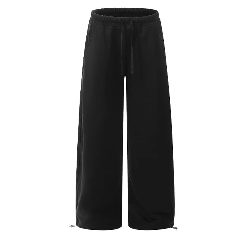 American Style Men's Sweatpants - Thick Fleece Joggers with Drawstring & Elastic Waist, Solid Color Straight Leg Casual Pants for Men (9C8832) - Perfect for Lounge Wear, Gym, Running and Everyday Comfort