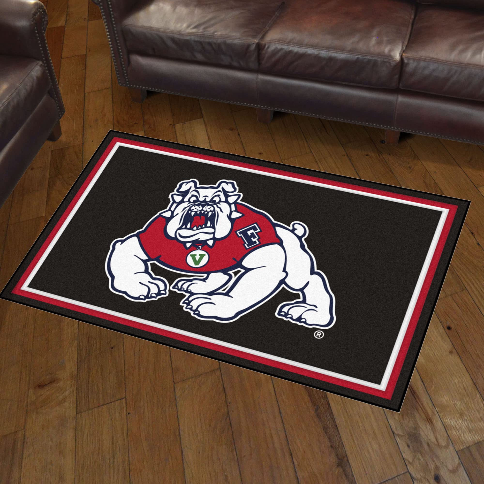 FANMATS 19741 NCAA Fresno State Bulldogs 3ft x 5ft Plush Area Rug - Soft Sports Fan Rug for Living Room, Game Room Decor & Tailgating Mat | Perfect for College Football Fans & Home Decor