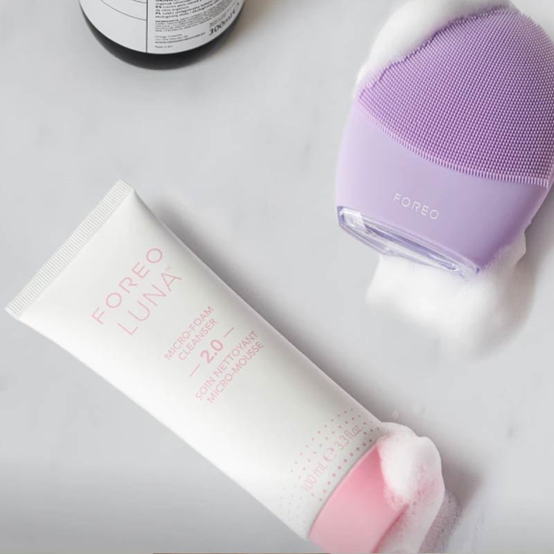 Foreo Luna Micro Foam Cleanser 2.0 - Gentle Facial Cleansing Brush for Deep Pore Cleaning | Perfect for Daily Skincare & Travel Use