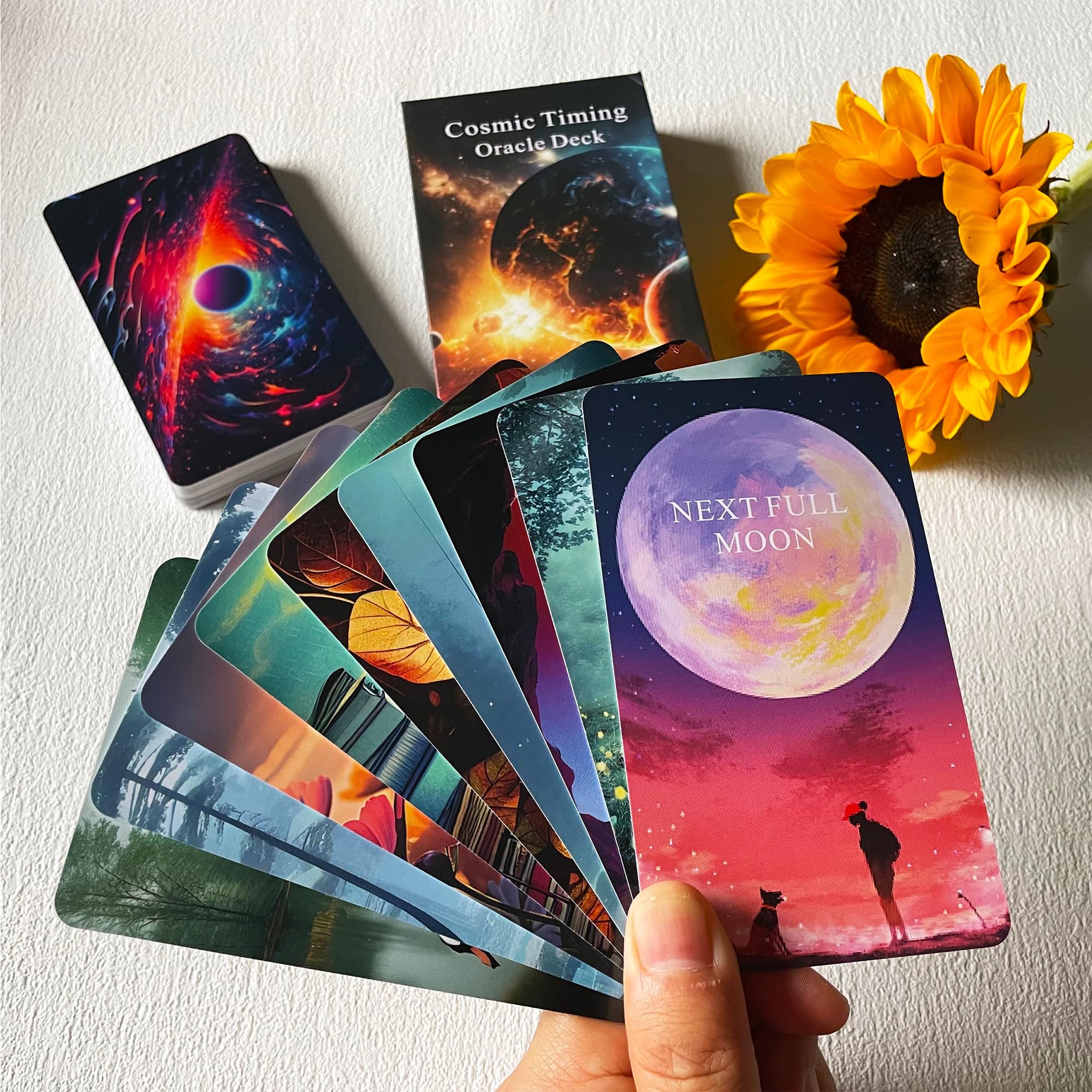 Time Oracle Cards Deck - Cosmic Timing & Divine Guidance for Beginners | Predict Time Frames & Enhance Spiritual Growth | Perfect for Meditation, Self-Discovery & Daily Guidance