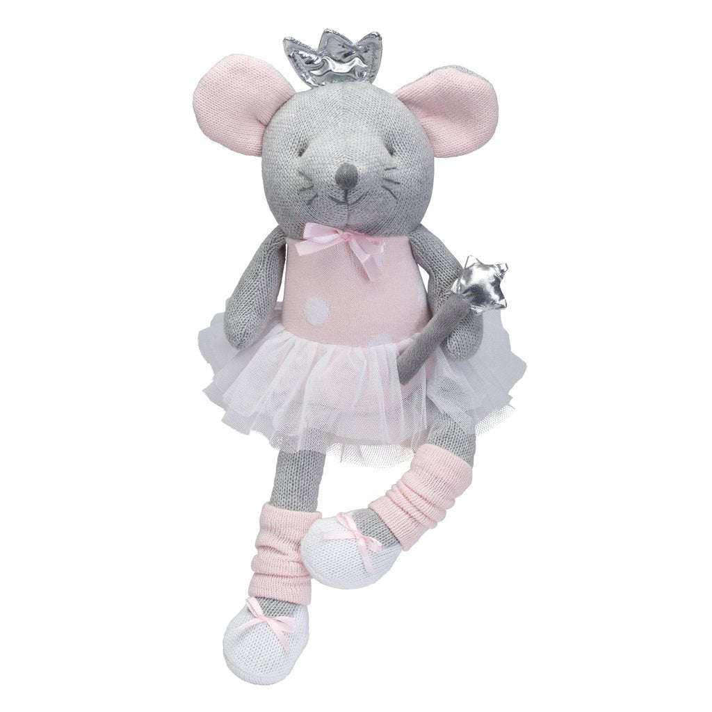 Princess Mouse Knit Doll - Handmade Plush Toy for Kids | Perfect Gift for Birthdays, Christmas & Nursery Decor