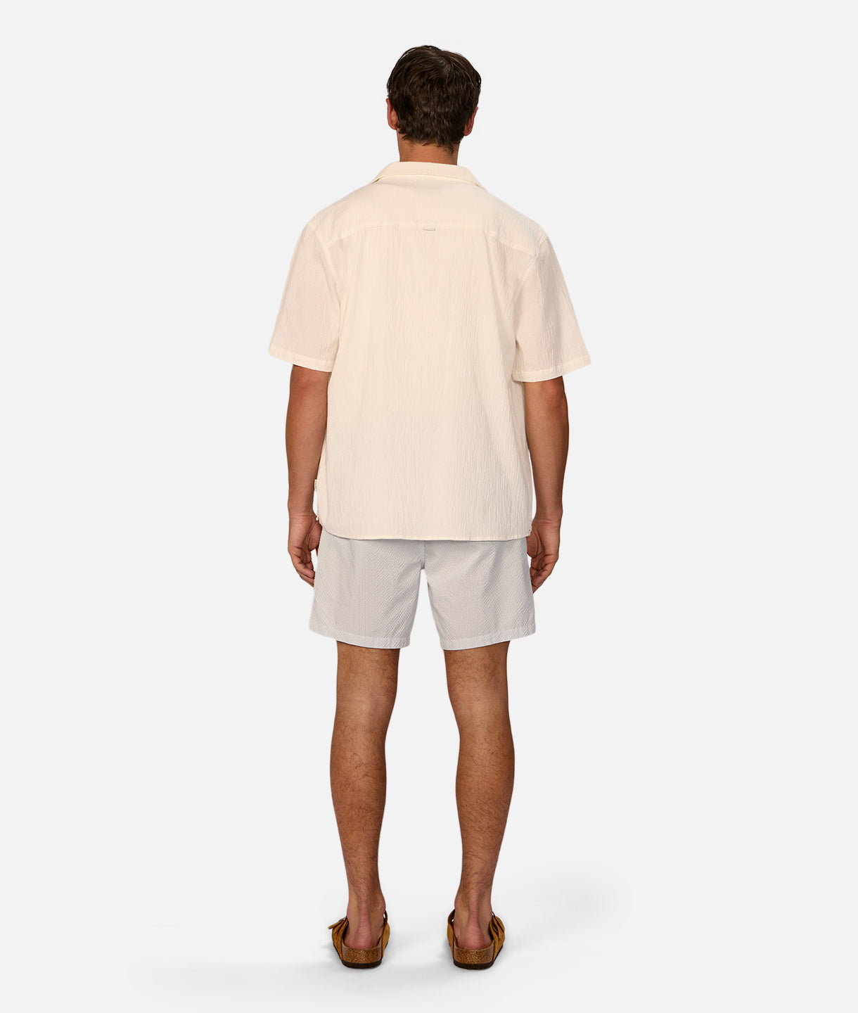 Platios Men's Swim Shorts - Light Blue & White Quick-Dry Beach Shorts for Swimming, Surfing, and Summer Vacation