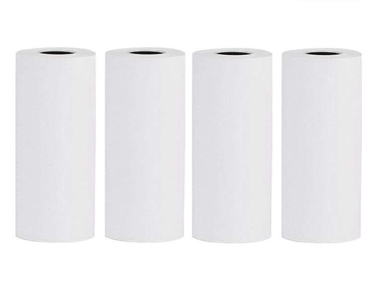 Instant Camera Thermal Printing Paper Rolls - Inkless, No Ink Needed for Kids' Camera - 57x25mm, 4 Rolls/Pack - Perfect for Birthday Parties, Travel Memories & Instant Photo Fun
