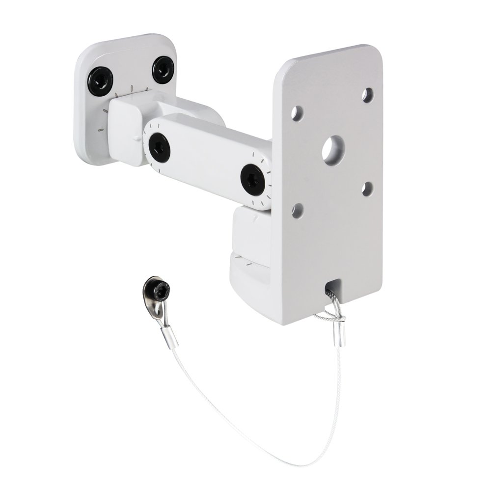 Universal Wall Mount Bracket for Speakers up to 10kg/22lbs - Heavy Duty White Speaker Stand for Home Theater, Studio & Outdoor Use - SUWMB 10 W