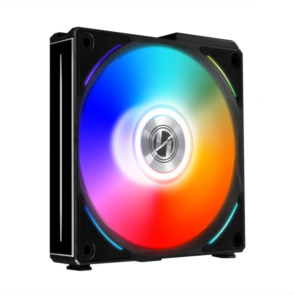 Lian Li UNI FAN AL120 Single Pack - 120mm RGB PWM PC Case Fan - Black/White - High Airflow & Quiet Cooling - Perfect for Gaming PCs & Custom Builds