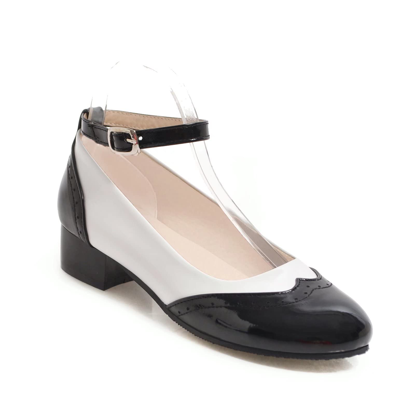 Women's Fashion Chunky Heel Flats - Lolita Mary Jane Shoes for Casual & Uniform Outfits | Comfortable School & Office Wear