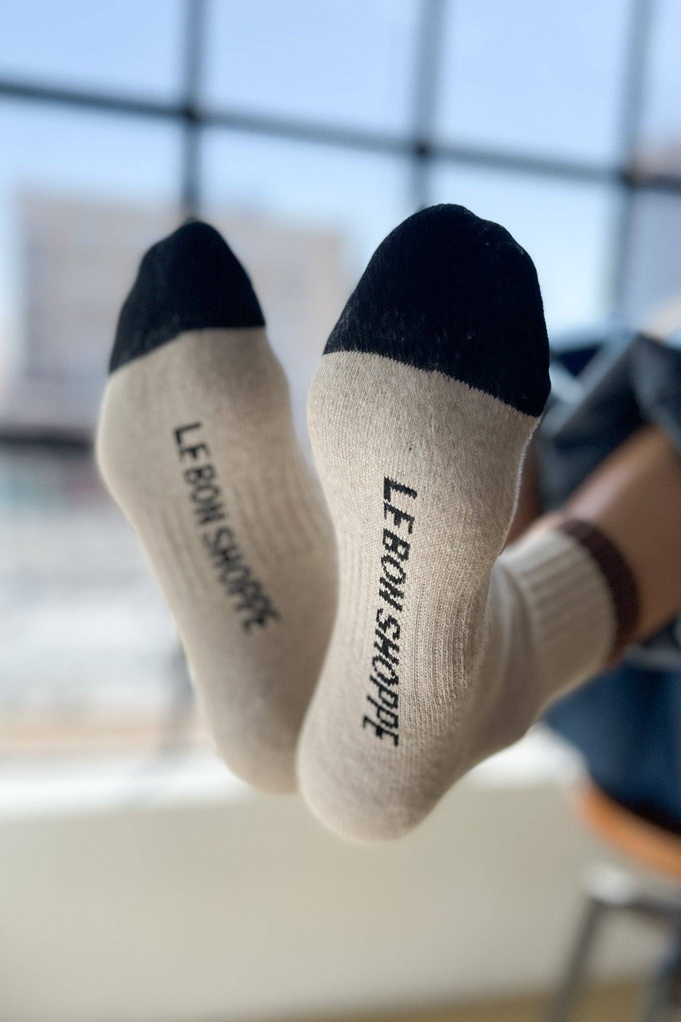 Girlfriend Socks for Women - Color Block Black Coffee Crew Socks | Perfect Gift for Her, Valentine's Day, Anniversary & Everyday Wear