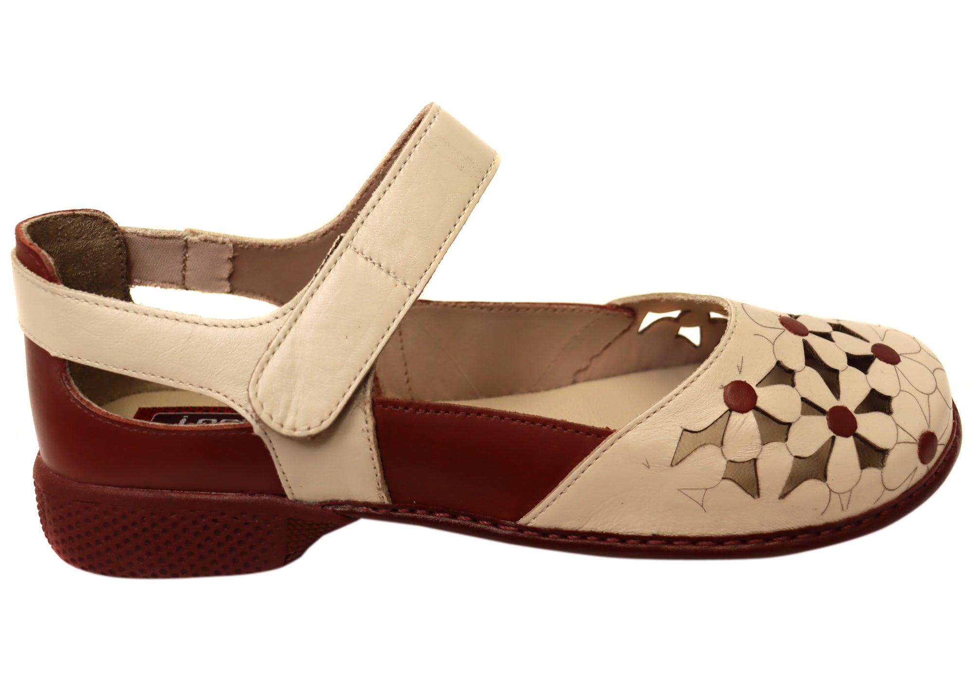 J Gean Tulip Women's Comfortable Brazilian Leather Mary Jane Shoes - Elegant & Supportive Flats for Work, Wedding & Everyday Wear