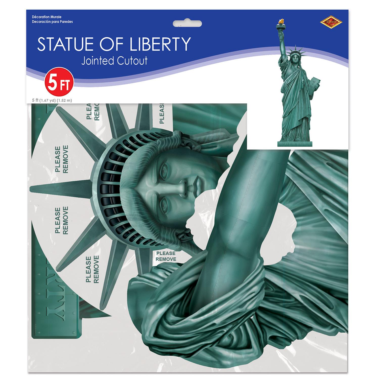 12 Pack Beistle Jointed Statue of Liberty Party Decorations - Patriotic 4th of July, Halloween & New Year's Eve Party Supplies for Home & Office Celebrations