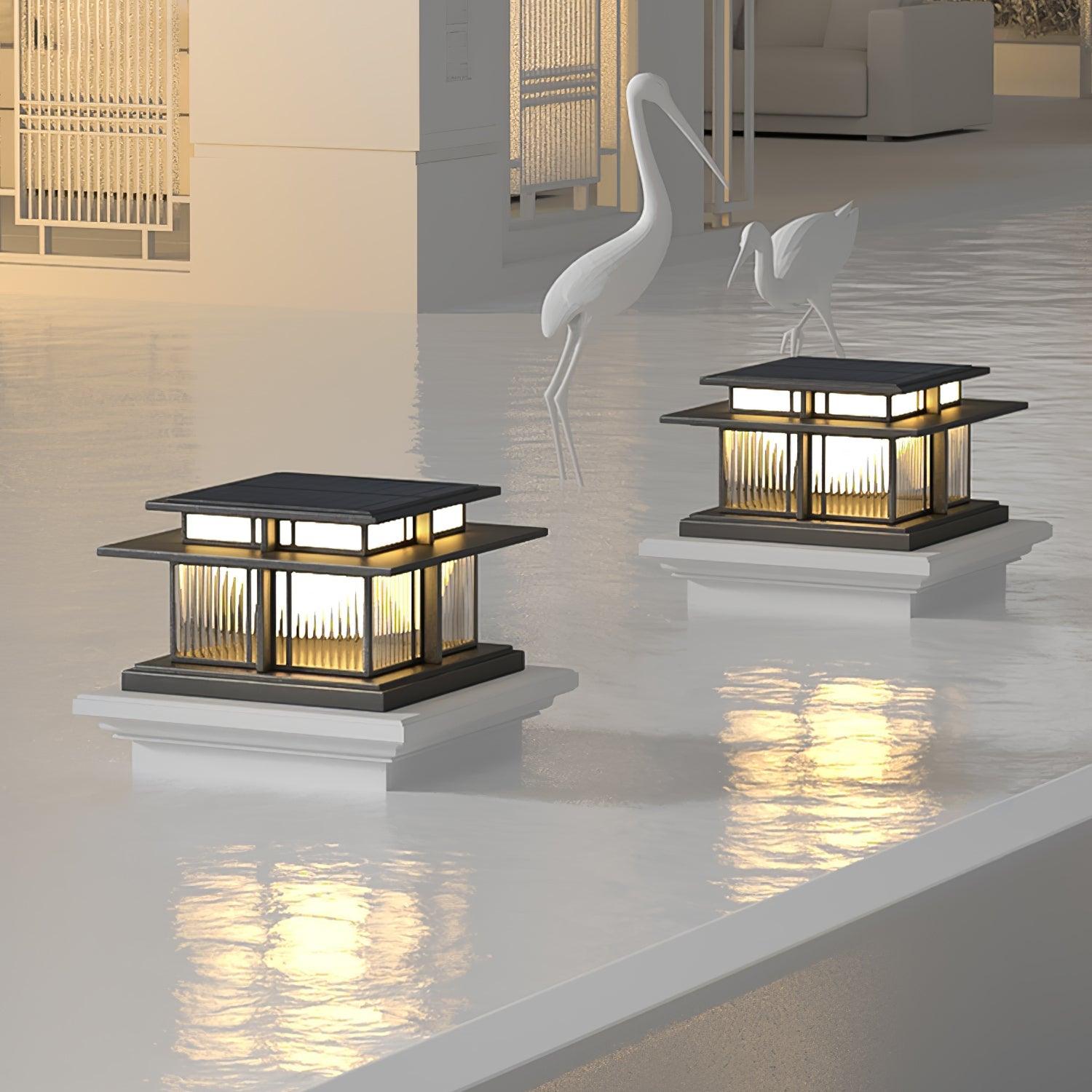 Boilyn Solar Powered Outdoor Pillar Lights - Waterproof Garden Pathway Lighting for Patio, Yard, and Driveway Decoration
