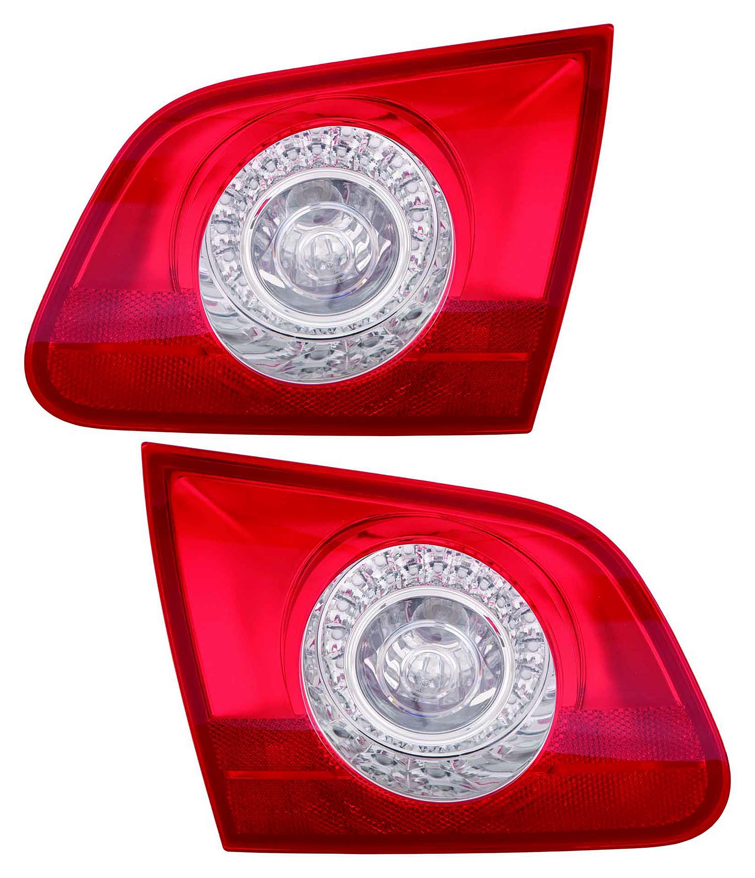 Volkswagen Passat Inner Tail Lights Lamps Set - Compatible with 2007 2008 2009 Models - Driver & Passenger Side Replacement - Enhance Nighttime Visibility & Safety for Your Sedan