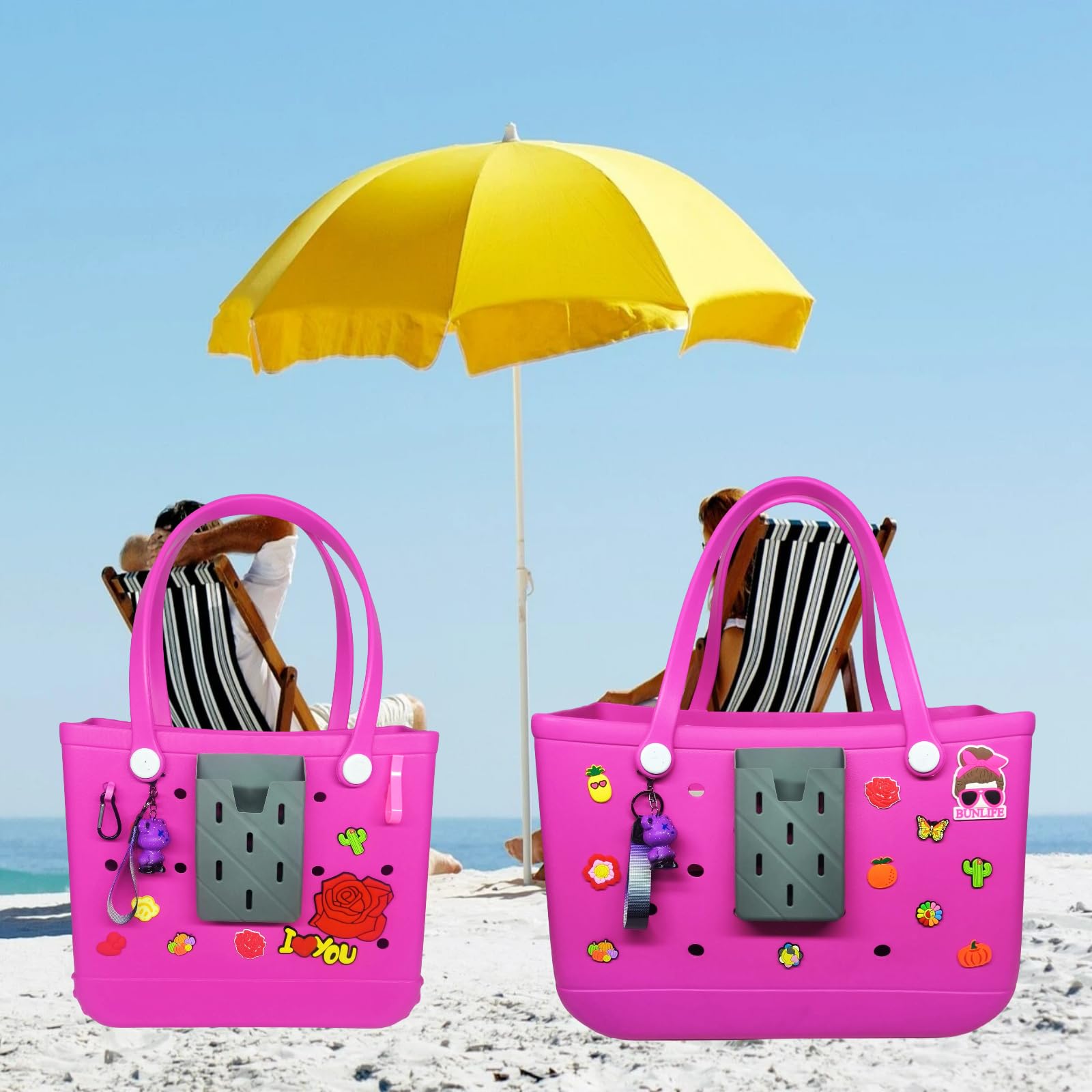 Extra Large Purple Waterproof Beach Tote Bag - Durable & Washable Storage Bag for Women - Perfect for Pool, Travel, Gym & Shopping Essentials