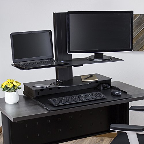 Adjustable Monitor Stand for Laptop and Desktop - Ergonomic Height-Adjustable Desk Riser with Durable Platform - Made in USA | Perfect for Home Office, Gaming Setup & Workspace Organization