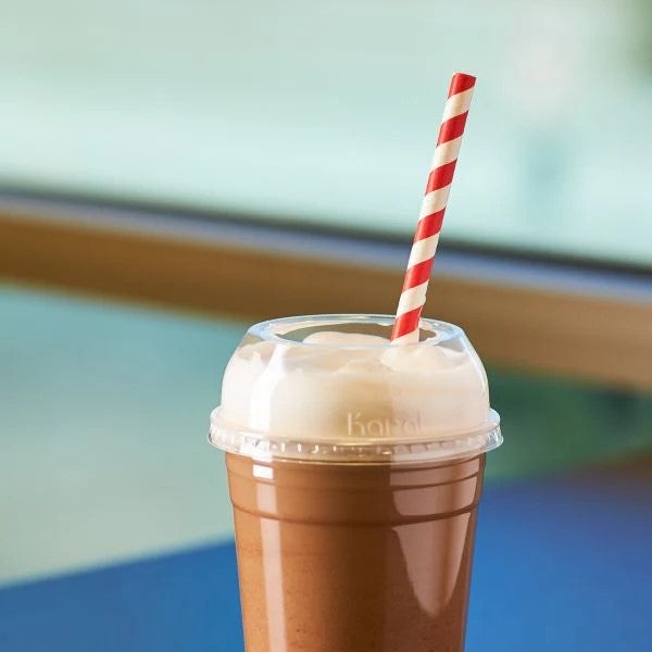 12oz & 24oz Wide Dome Lids (50 Count) - Perfect for Bubble Tea, Smoothies & Takeout Drinks - BPA-Free Plastic Cup Covers