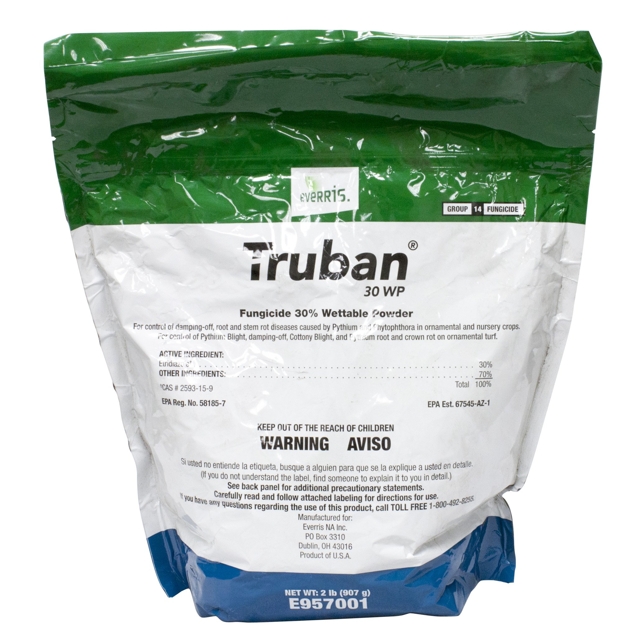 Truban 30WP Fungicide - 2 Lb Bag for Greenhouse, Nursery & Garden Plants | Effective Fungus Control for Vegetables, Flowers & Ornamentals | Prevent Root Rot & Soil Diseases