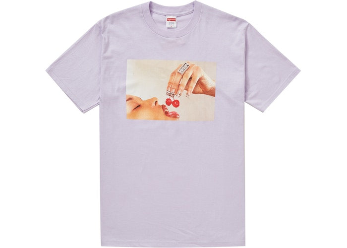 Supreme Cherries Graphic T-Shirt Light Purple - Trendy Streetwear for Casual Outfits & Summer Fashion