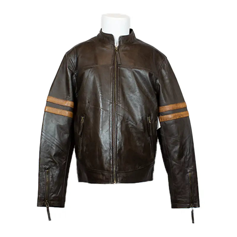 BOL Men's Zip Up Genuine Lamb Leather Jacket - Stylish & Durable for Casual Outings & Motorcycle Rides