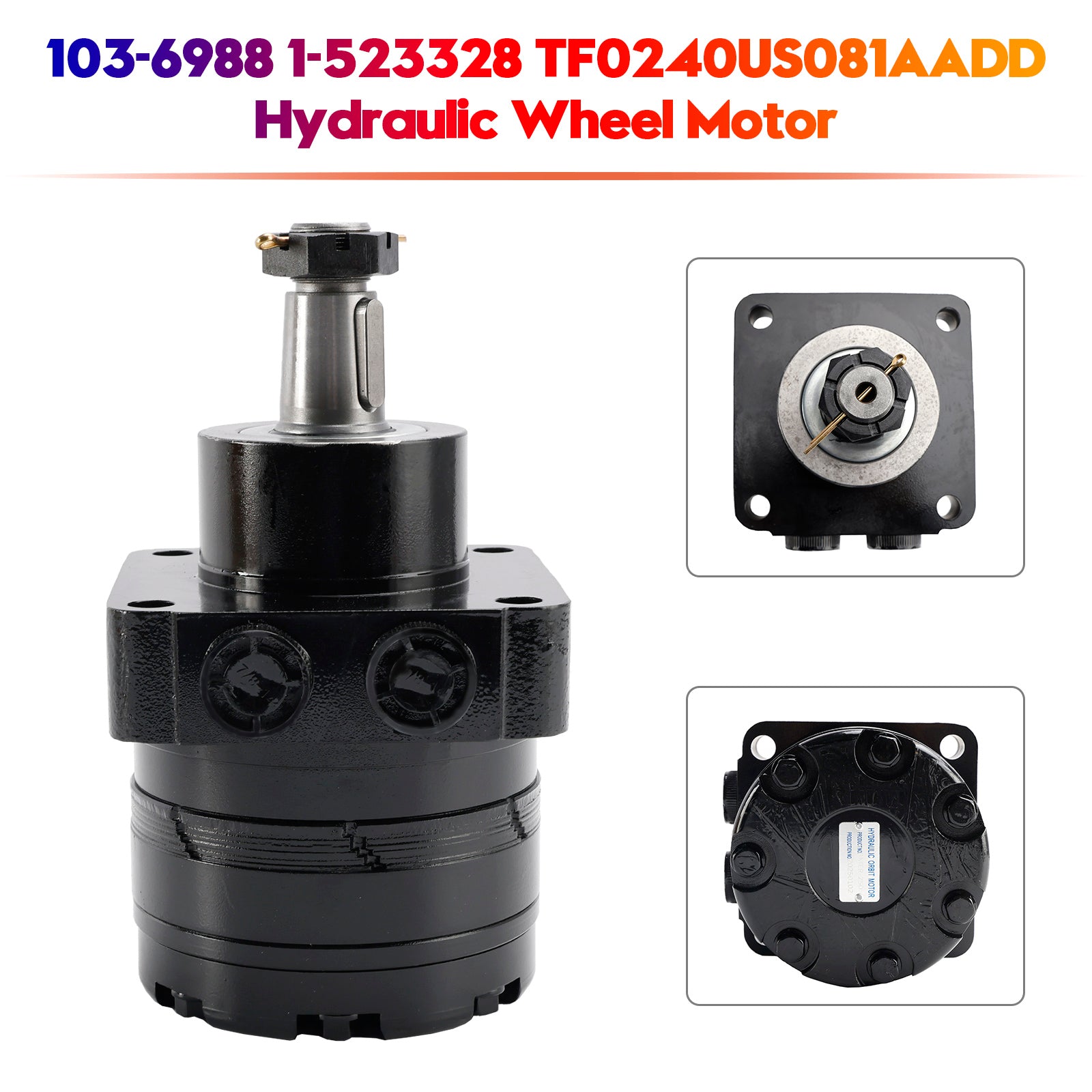 Toro Exmark Oregon Hydraulic Wheel Motor - Replacement Part TF0240US081AADD - Compatible with Models 103 6988 1 523328 - Perfect for Lawn Mower & Commercial Turf Equipment Repairs