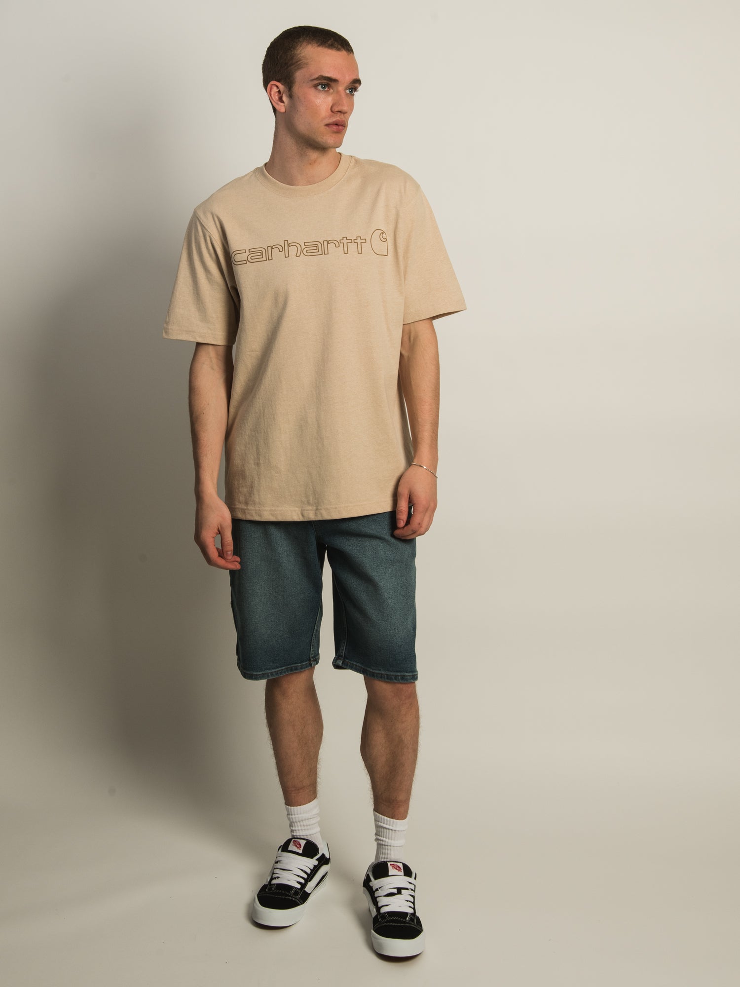 Carhartt Heavyweight Short Sleeve Logo Graphic T-Shirt for Men - Durable Workwear & Casual Style - Perfect for Construction, Outdoor Activities and Everyday Wear