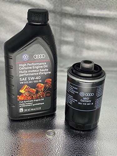 AUDI Genuine Oil Change Kit with Filter, Gasket & 5 Quarts Synthetic Oil - Complete Engine Maintenance Solution for AUDI A4, A6, Q5 & More