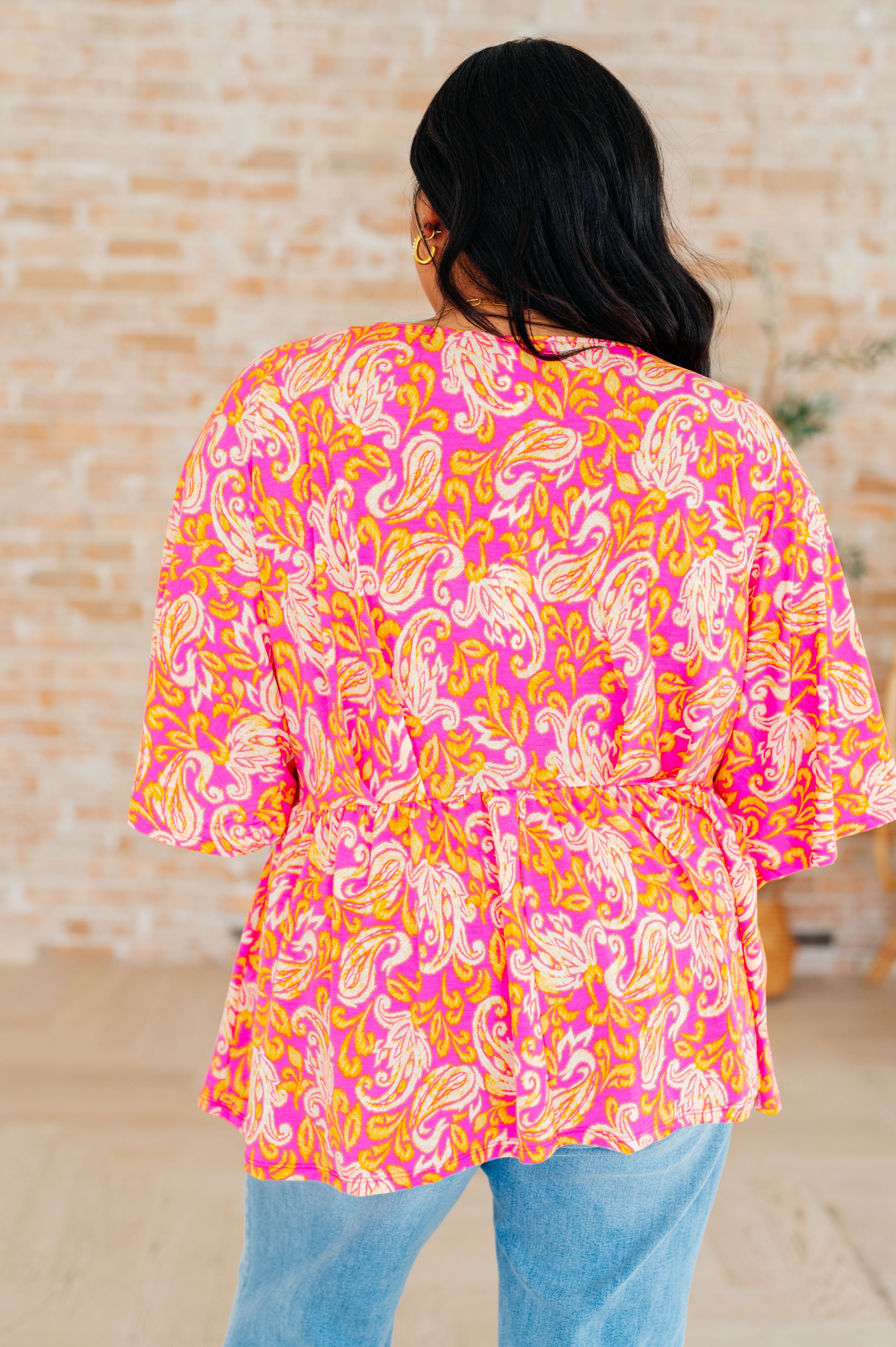 Dreamer Peplum Top - Women's Floral Lace Blouse in Soft Pink for Casual Wear & Date Night Outfits