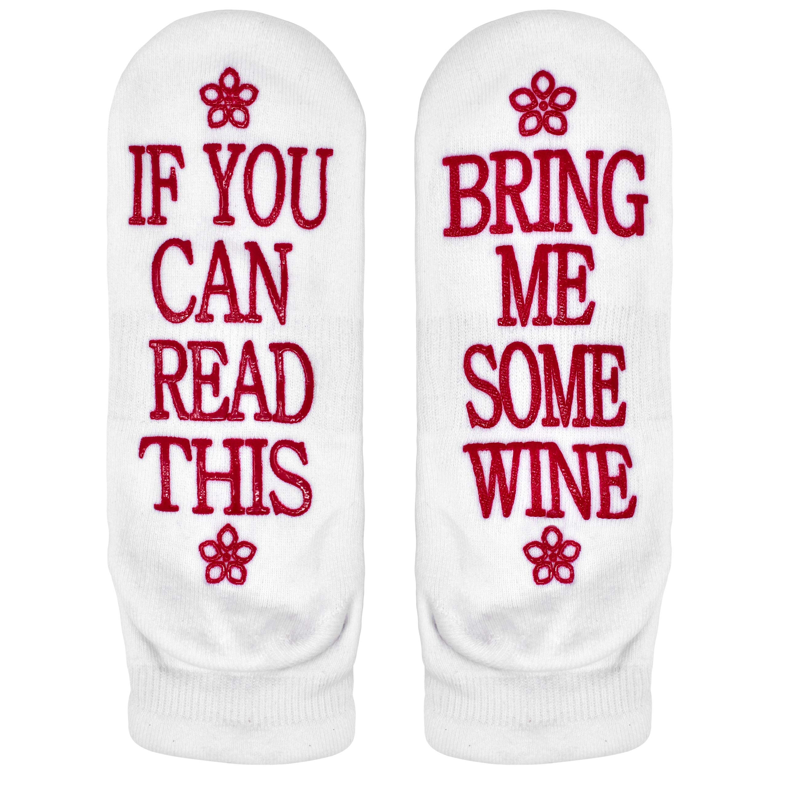 Funny Wine Socks for Women - Cute Wine Lover Gifts & Accessories - Unique Present for Mom, Birthday, Christmas - Cozy Novelty Socks for Wine Enthusiasts, Parties & Relaxing at Home