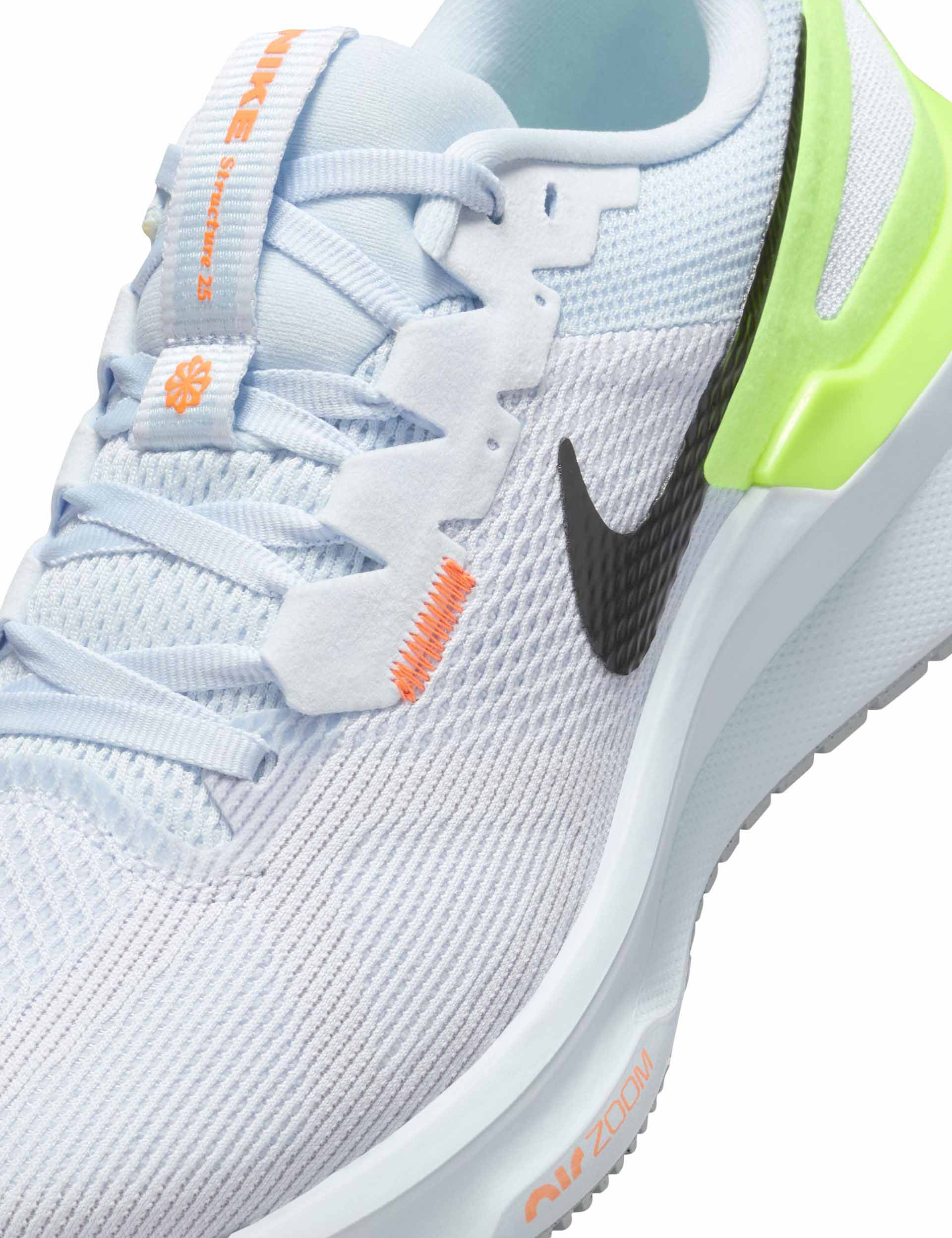 Structure 25 Running Shoes for Men - Lightweight Blue Tint/Volt/Orange/Black Athletic Sneakers - Perfect for Jogging, Gym Workouts & Daily Wear
