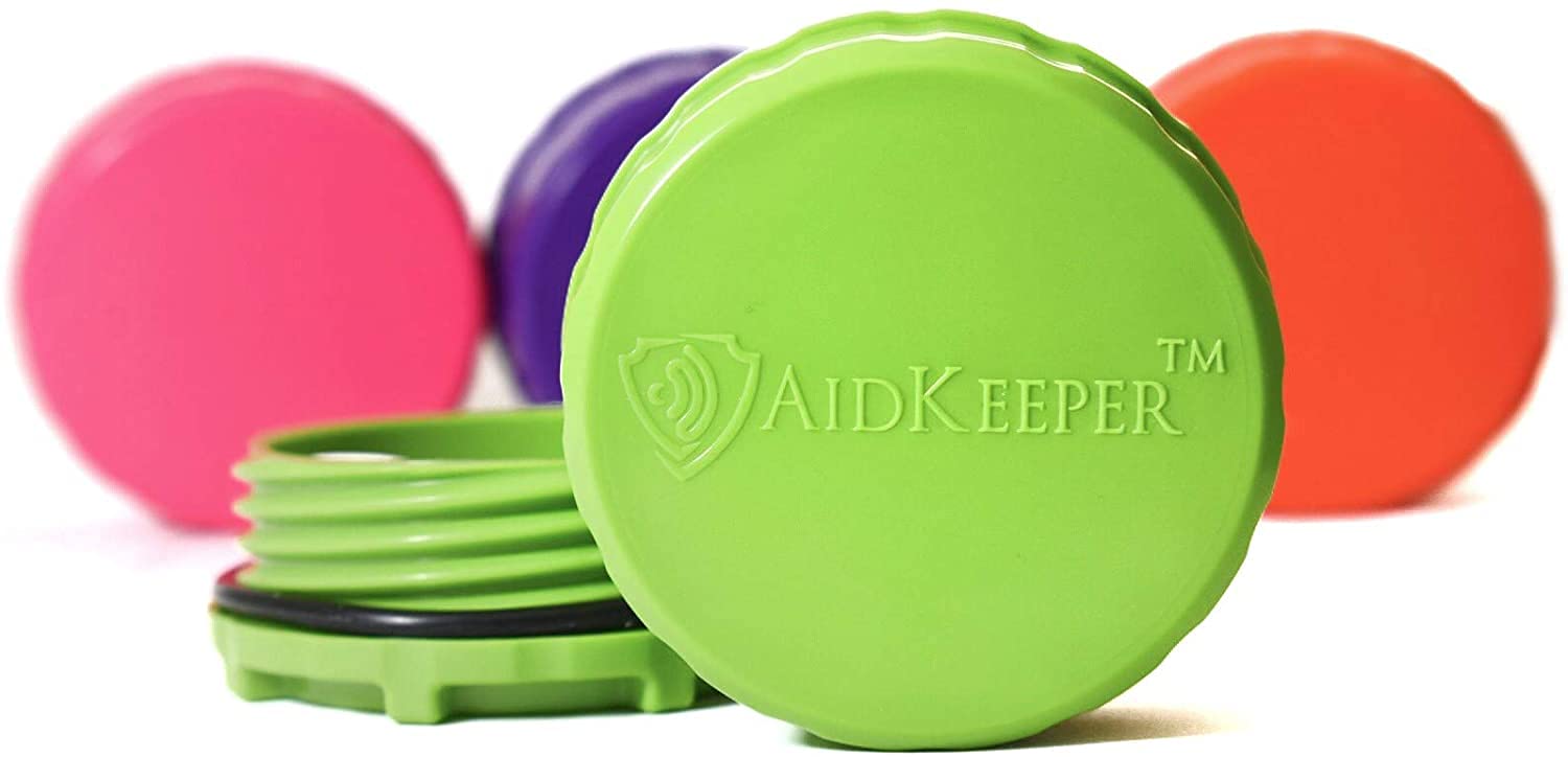 Premium Hearing Aid Protection Case - Waterproof & Shockproof Hard Storage Box for Hearing Aids, Batteries & Small Devices (Lime Green) - Perfect for Travel, Outdoor Activities & Daily Use