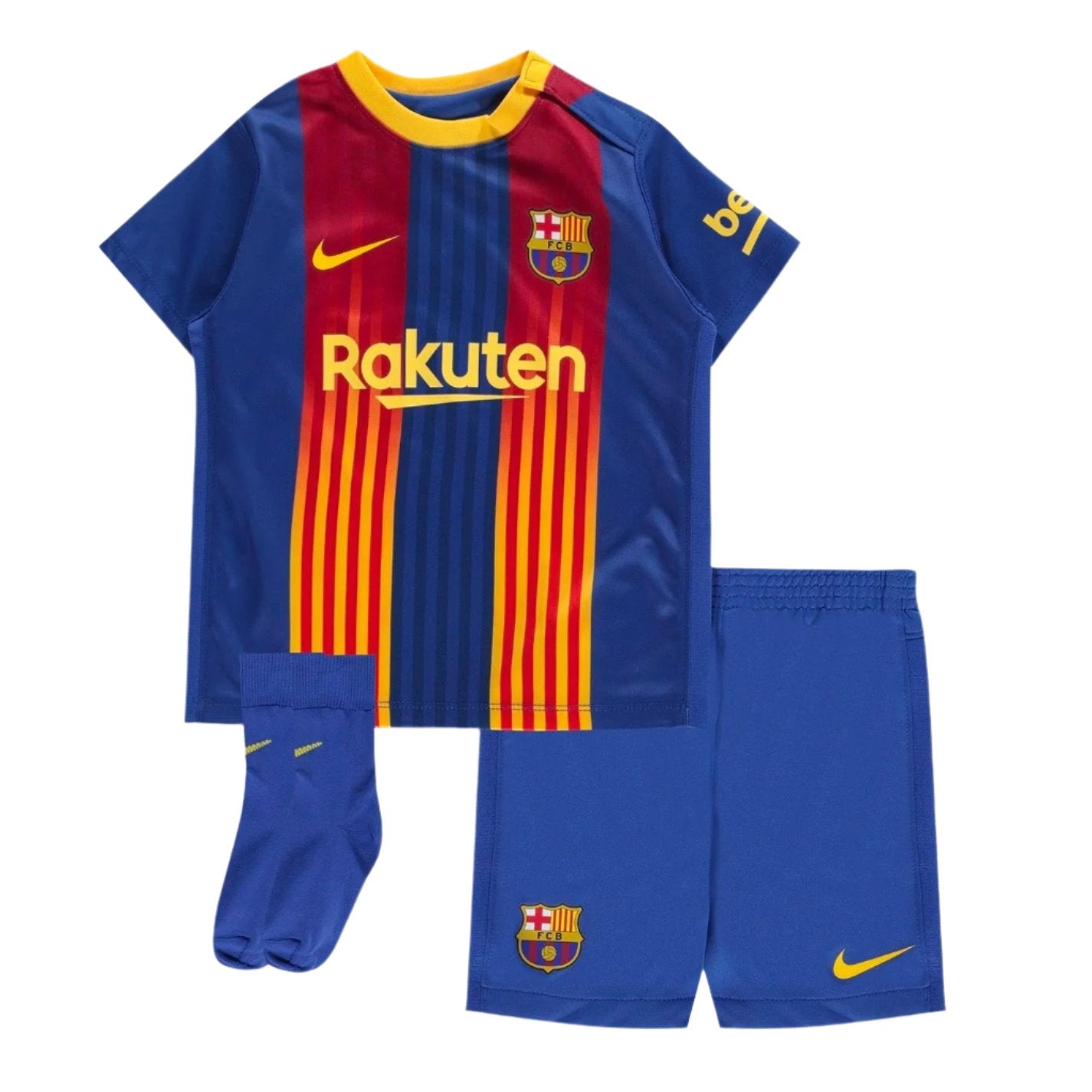 Infants Barcelona Full Kit - Official FC Barcelona Baby Jersey, Shorts & Socks Set - Perfect for Match Days, Birthday Gifts & Soccer Fan Photos