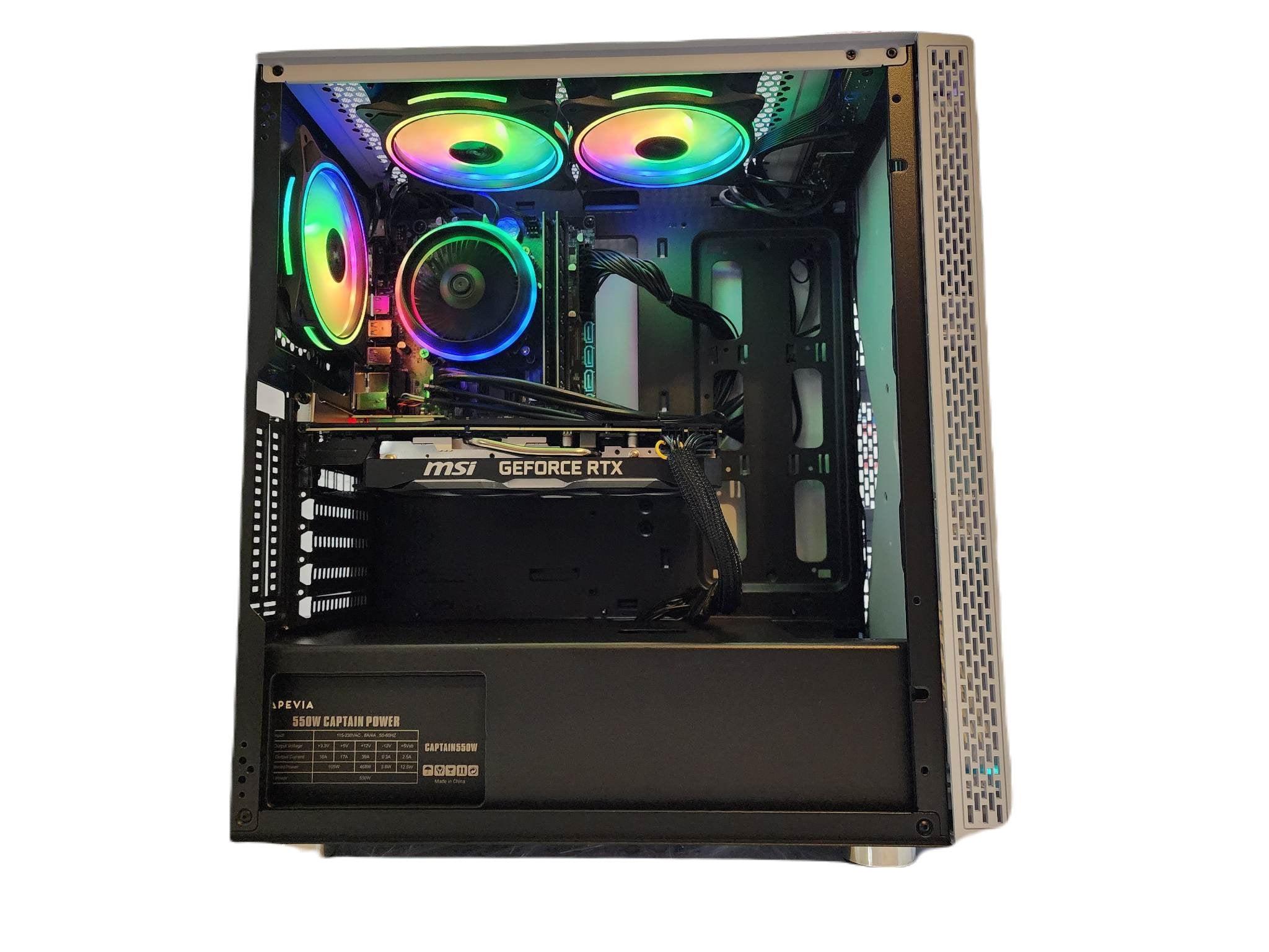 Custom Gaming PC Desktop Computer - Intel Core i5, NVIDIA GeForce RTX 5060, 2TB SSD, 32GB RAM, Blackwidow White H610 - Perfect for 4K Gaming, Streaming & Content Creation