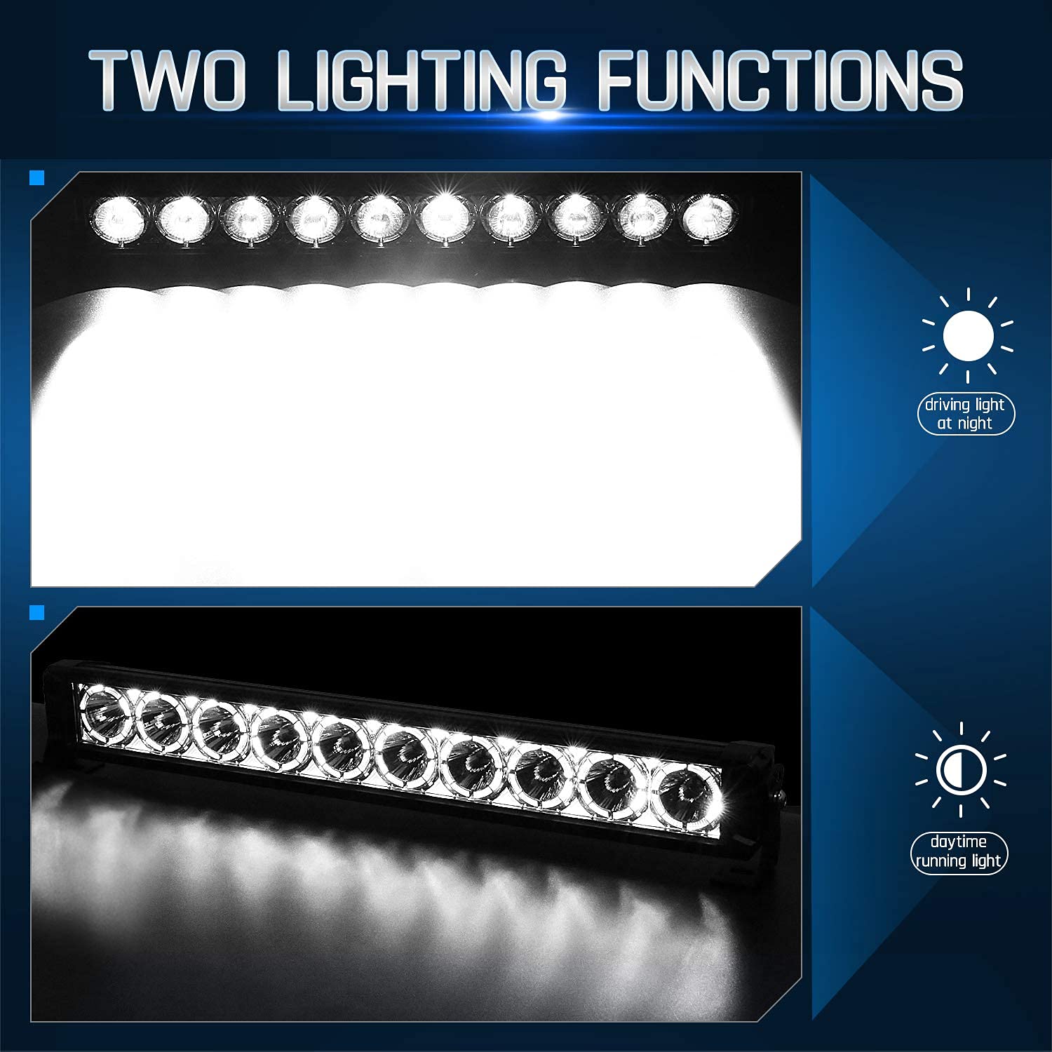 Autofeel 32 Inch 150W 15000LM LED Light Bar - Spot Beam Offroad Fog Lights with DRL for Trucks, Jeeps & SUVs | Waterproof Driving Lights for Night Off-Roading & Adventure | 2-Year Warranty