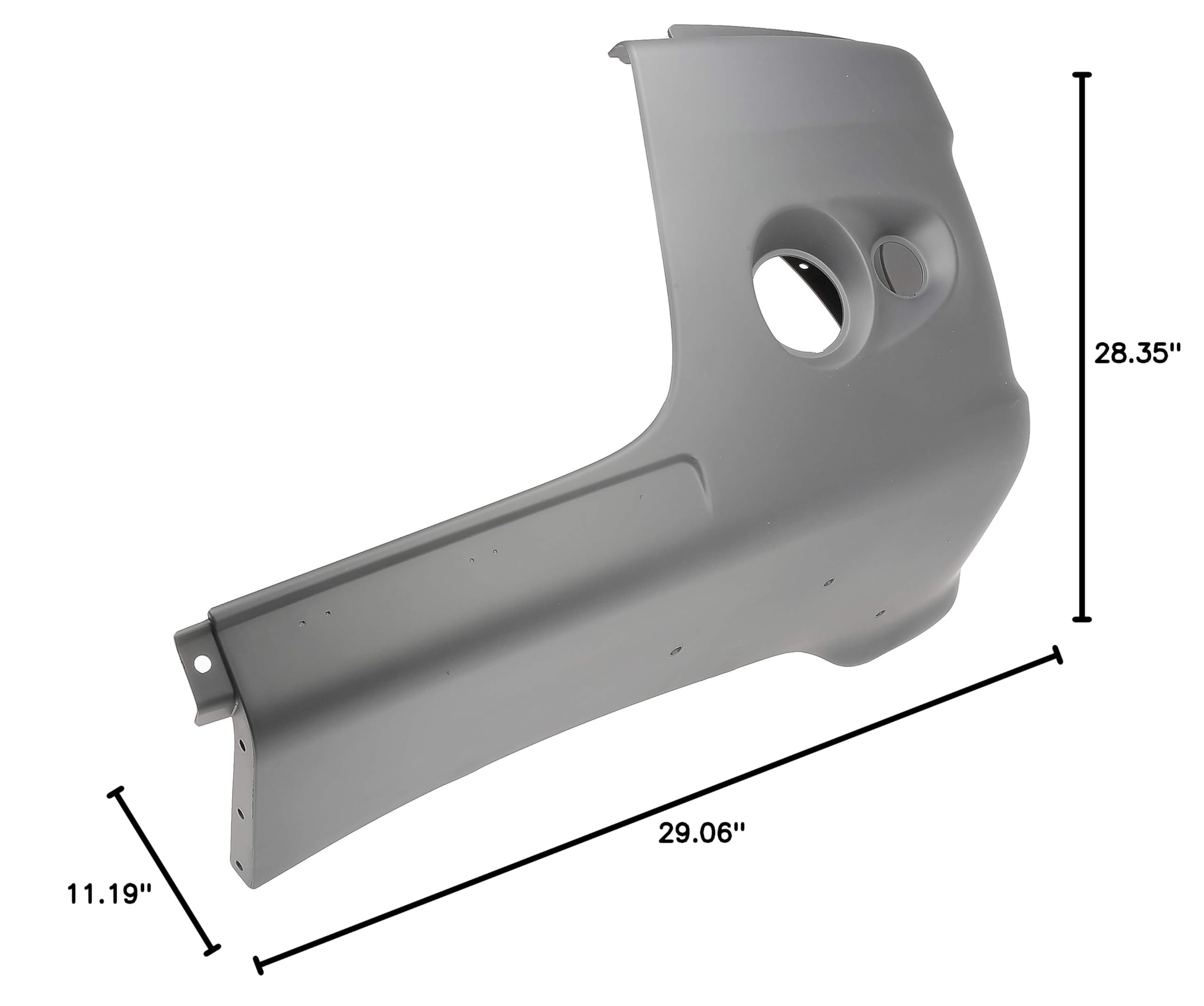 Dorman 242-6054 Front Driver Side Bumper End Cap Replacement for Freightliner Trucks - Perfect for Semi-Truck Repair & Fleet Maintenance