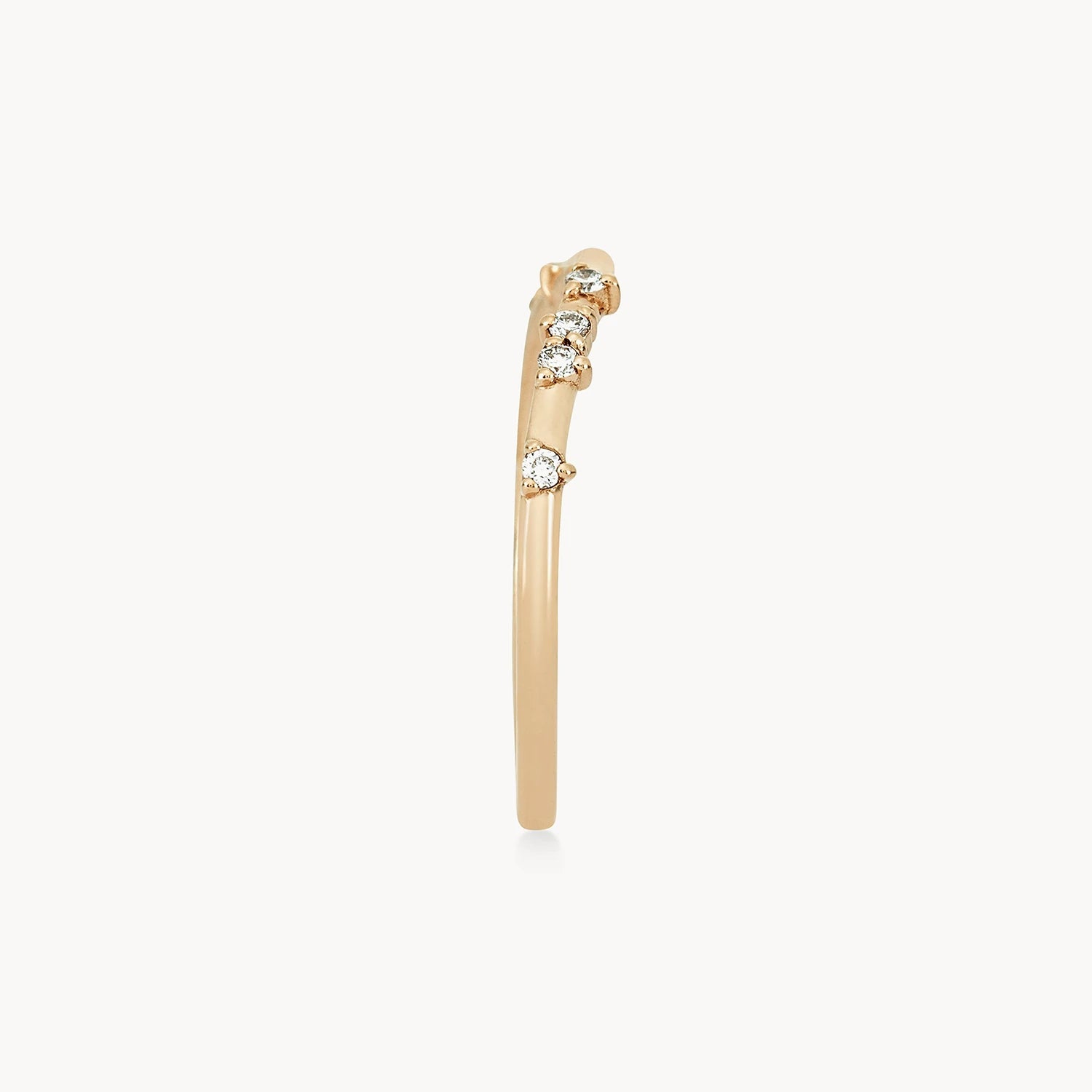 14K Yellow Gold Alate Ring with White Diamond - Elegant Jewelry for Women, Perfect for Weddings, Anniversaries & Special Occasions