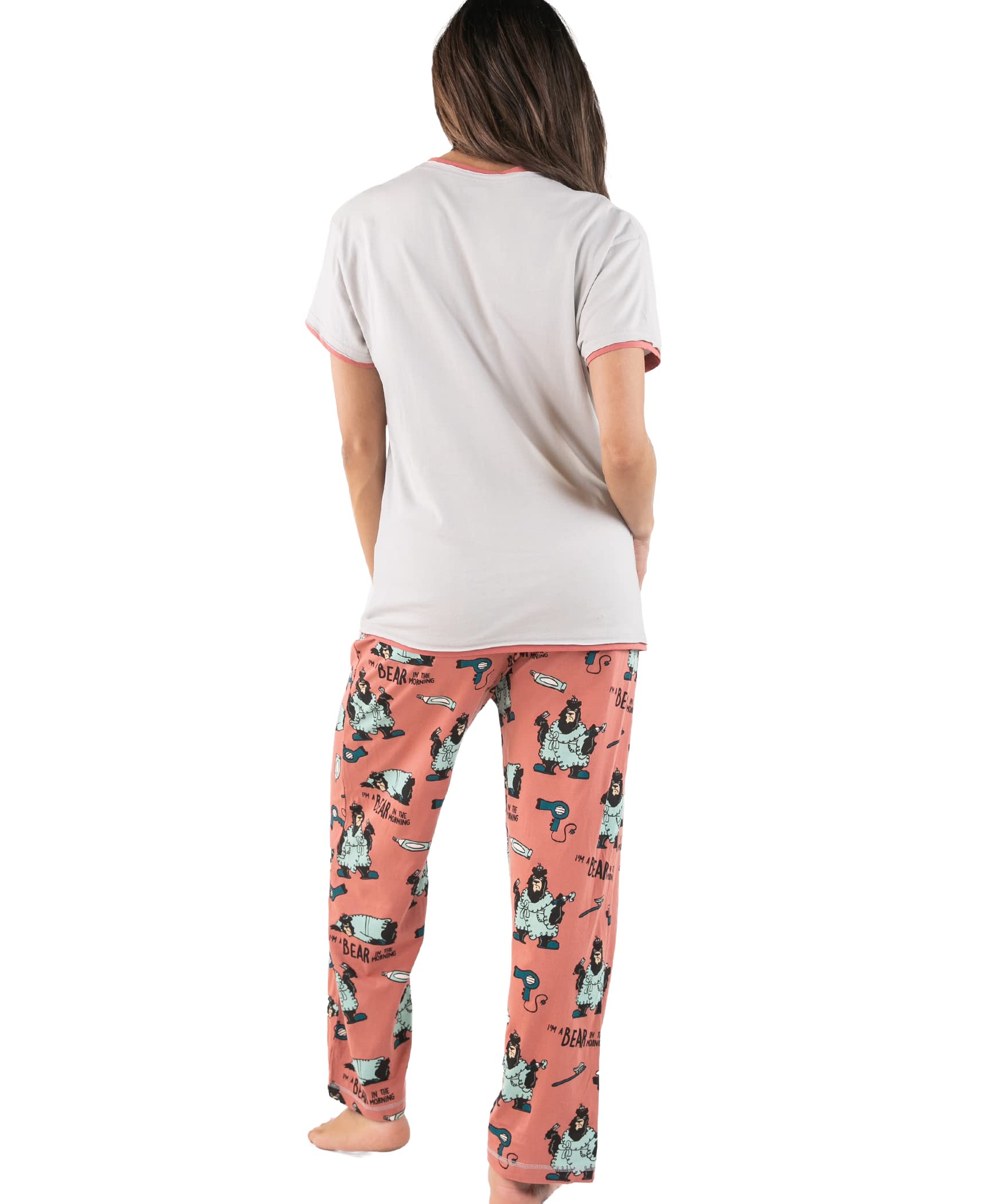 Lazy One Women's Pajama Set - Short Sleeve Cute Print Sleepwear, Soft & Comfortable Lounge Pajamas for Women, Perfect for Sleepovers, Relaxing at Home or Gift Giving